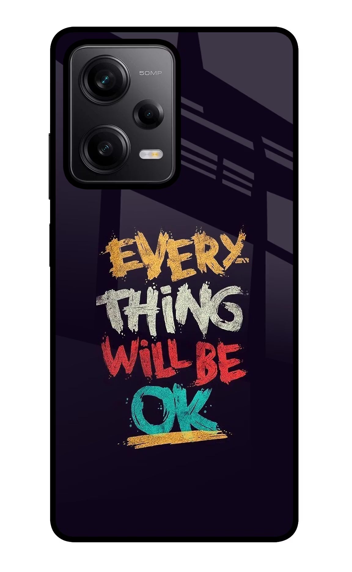 Everything Will Be Ok Redmi Note 12 Pro 5G Glass Case Back Cover by Casekaro