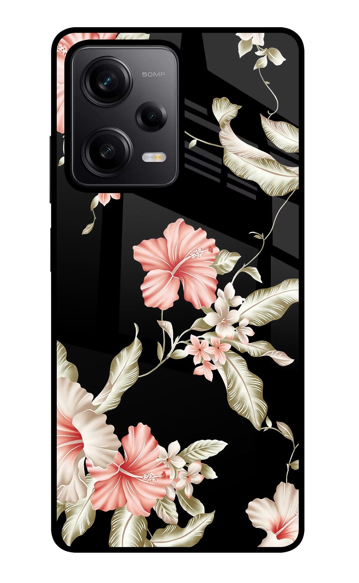 Flowers Redmi Note 12 Pro 5G Glass Case Back Cover by Casekaro