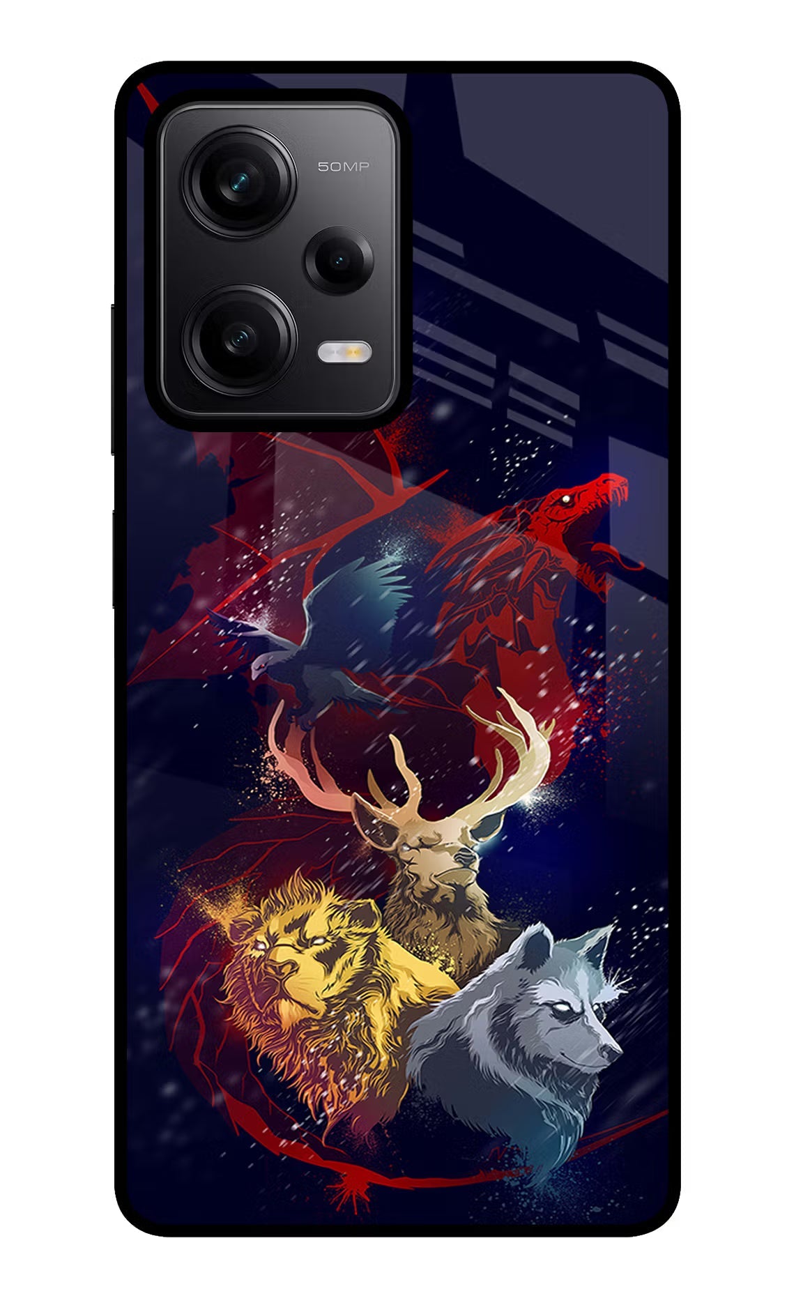 Game Of Thrones Redmi Note 12 Pro 5G Glass Case Back Cover by Casekaro