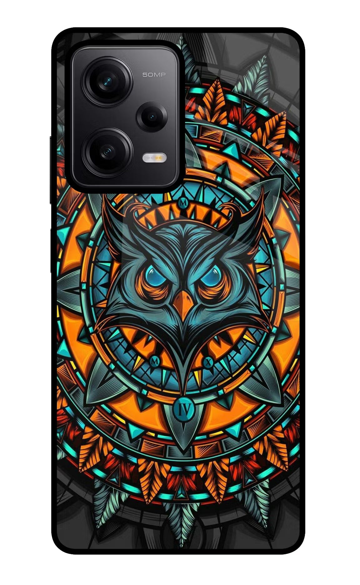 Angry Owl Art Redmi Note 12 Pro 5G Glass Case Back Cover by Casekaro