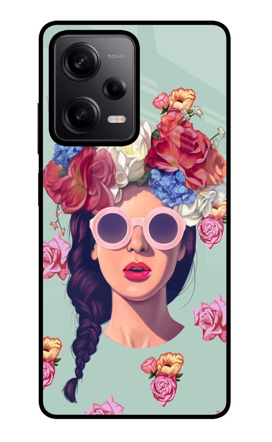 Pretty Girl Redmi Note 12 Pro 5G Glass Case Back Cover by Casekaro