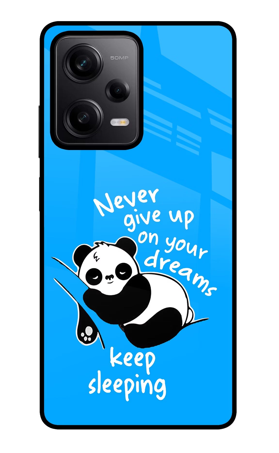 Keep Sleeping Redmi Note 12 Pro 5G Glass Case Back Cover by Casekaro