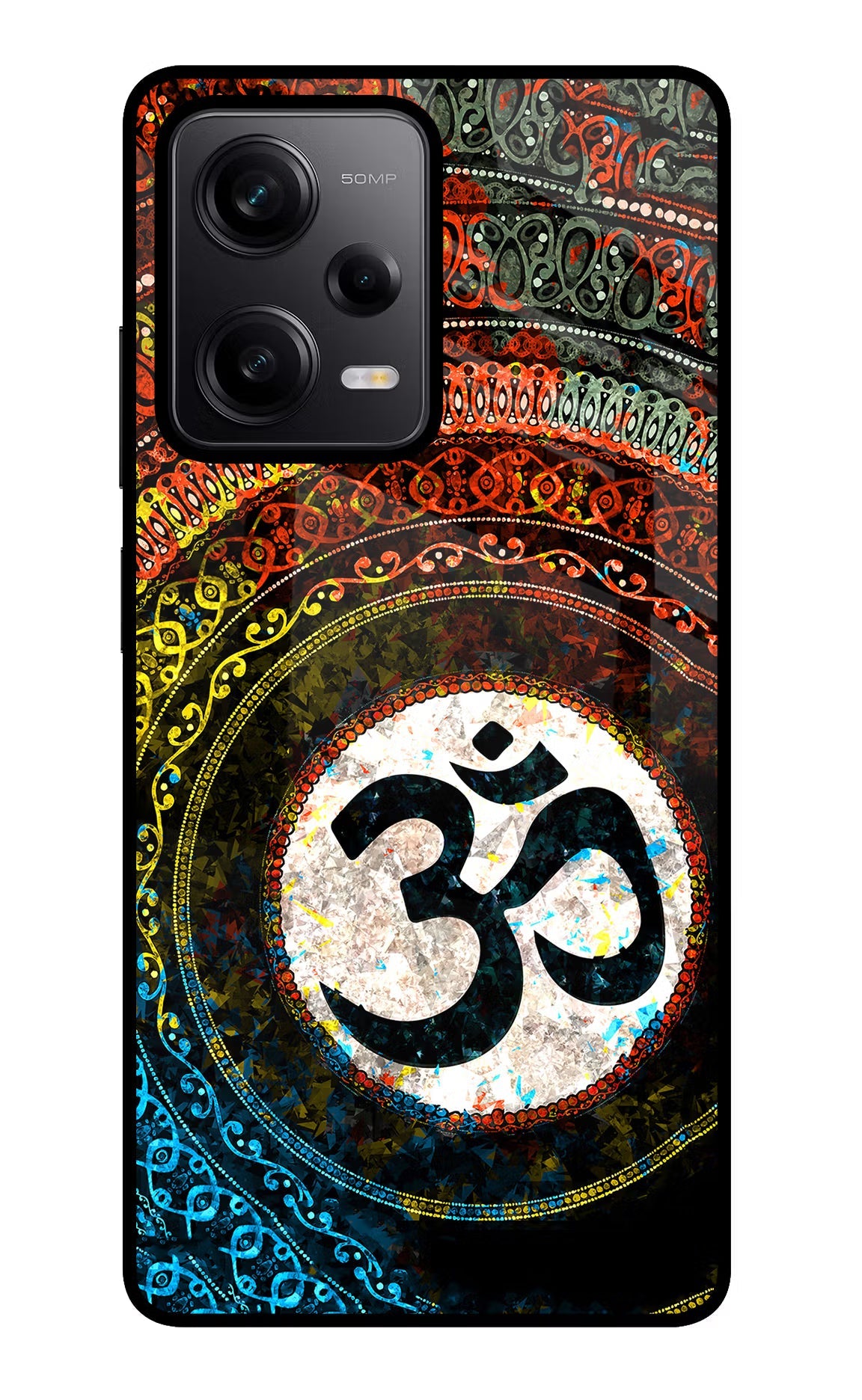 Om Cultural Redmi Note 12 Pro 5G Glass Case Back Cover by Casekaro
