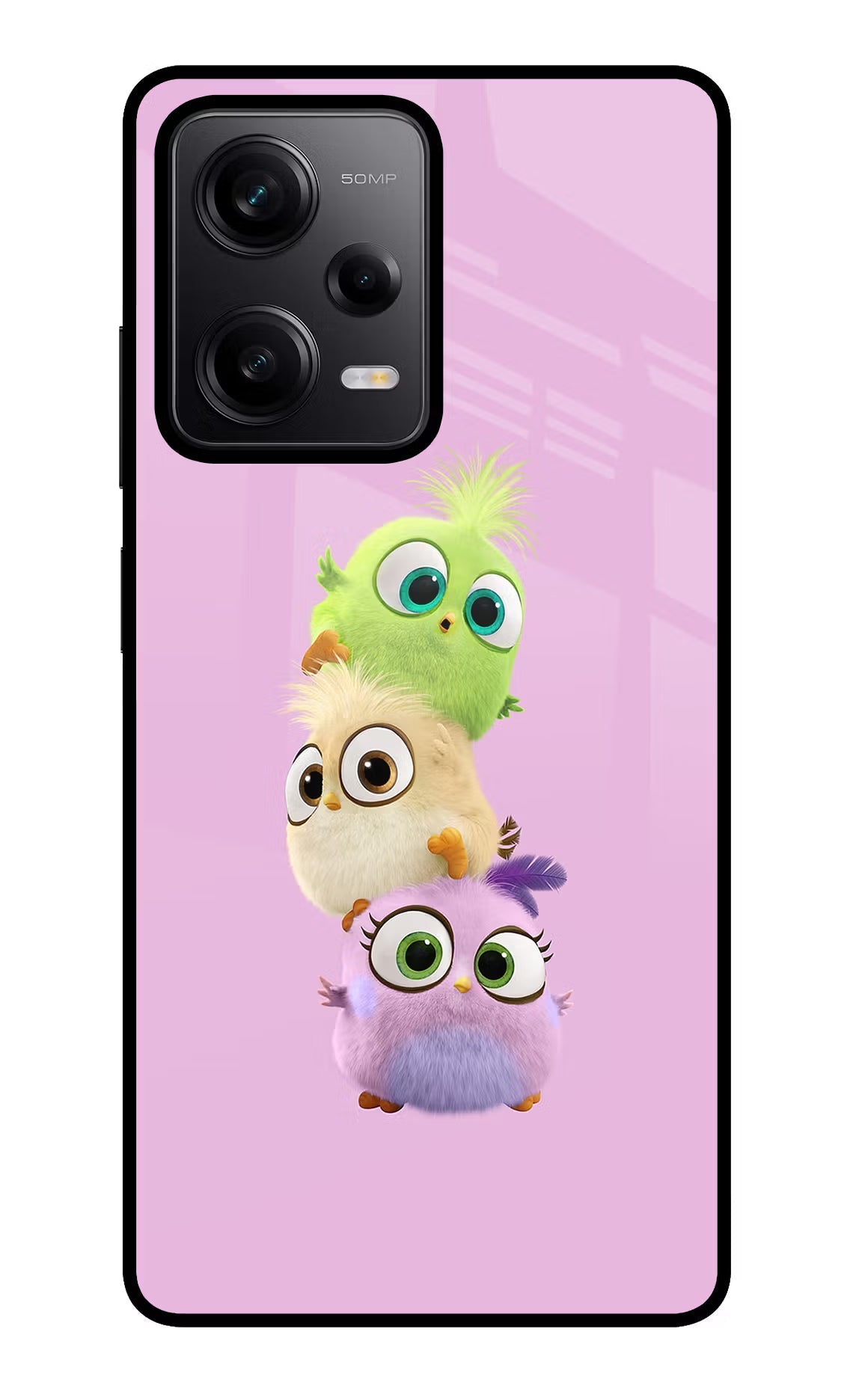 Cute Little Birds Redmi Note 12 Pro 5G Glass Case Back Cover by Casekaro