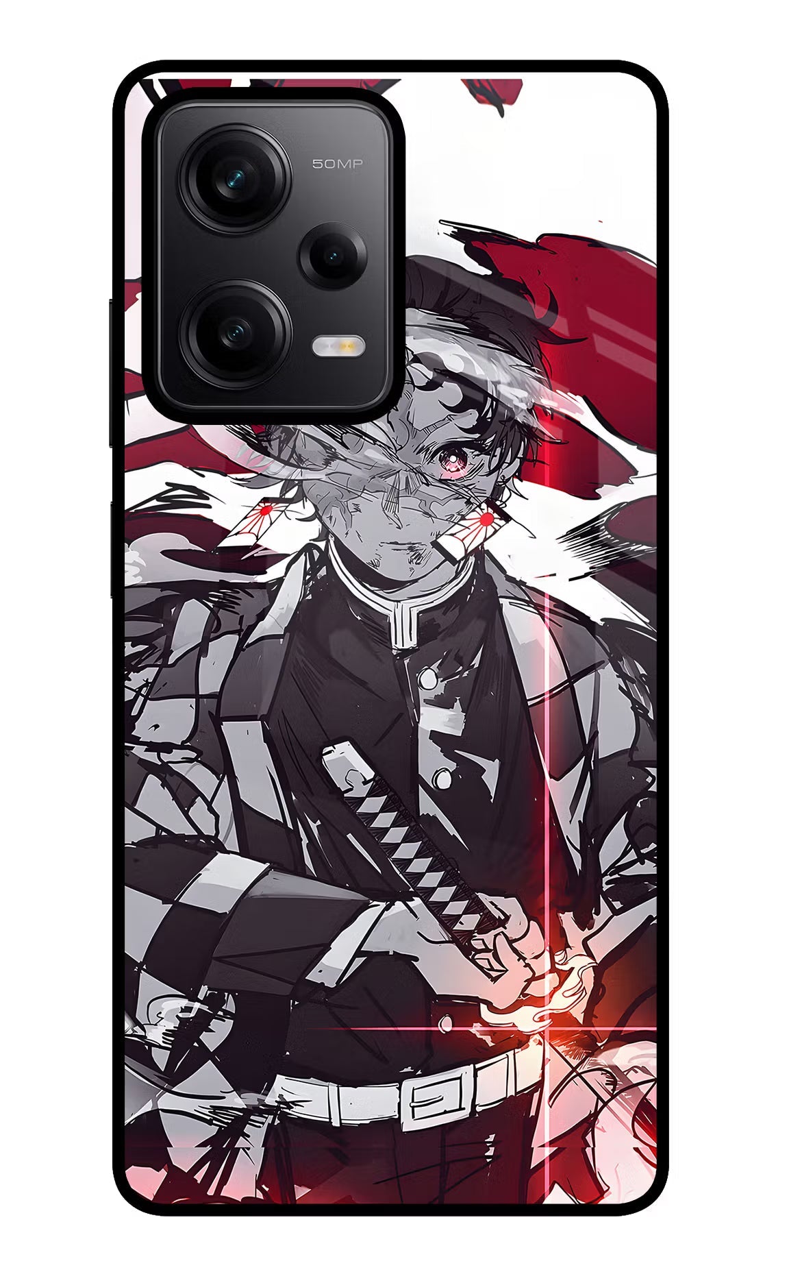 Demon Slayer Redmi Note 12 Pro 5G Glass Case Back Cover by Casekaro
