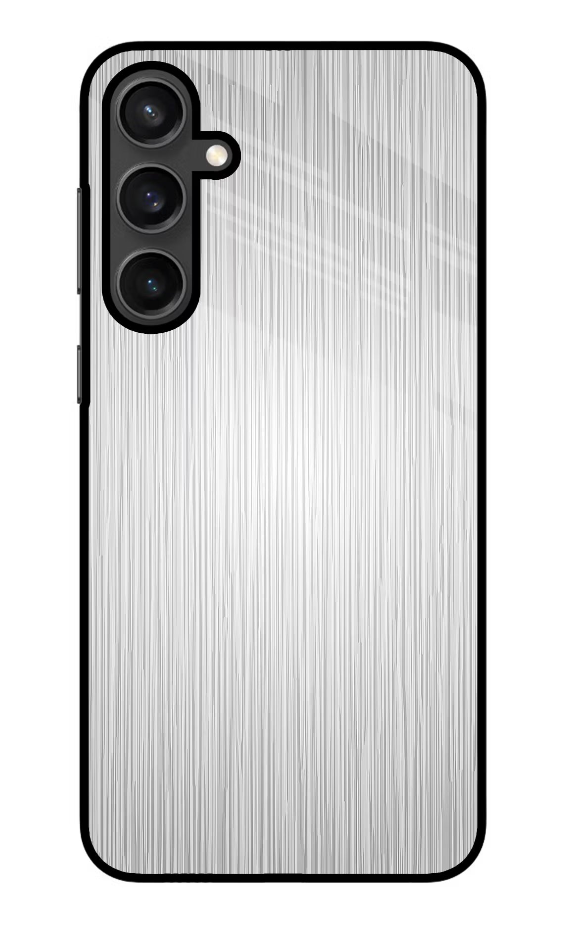 Wooden Grey Texture Samsung S23 Glass Case Back Cover by Casekaro