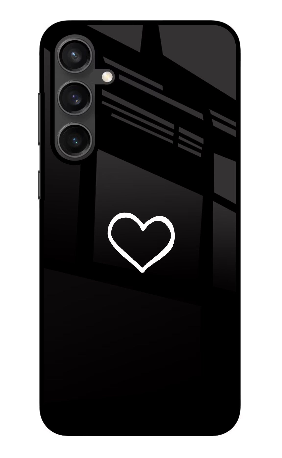 Heart Samsung S23 Glass Case Back Cover by Casekaro