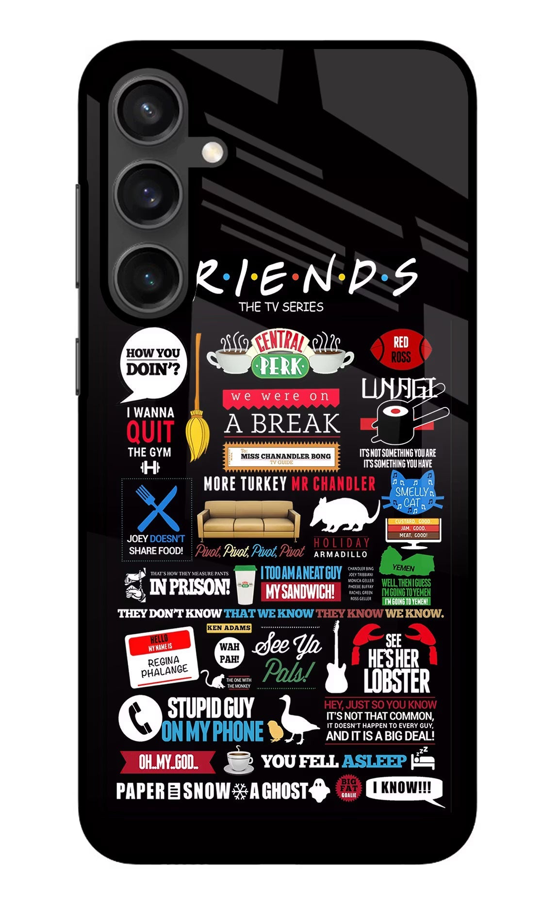 FRIENDS Samsung S23 Glass Case Back Cover by Casekaro