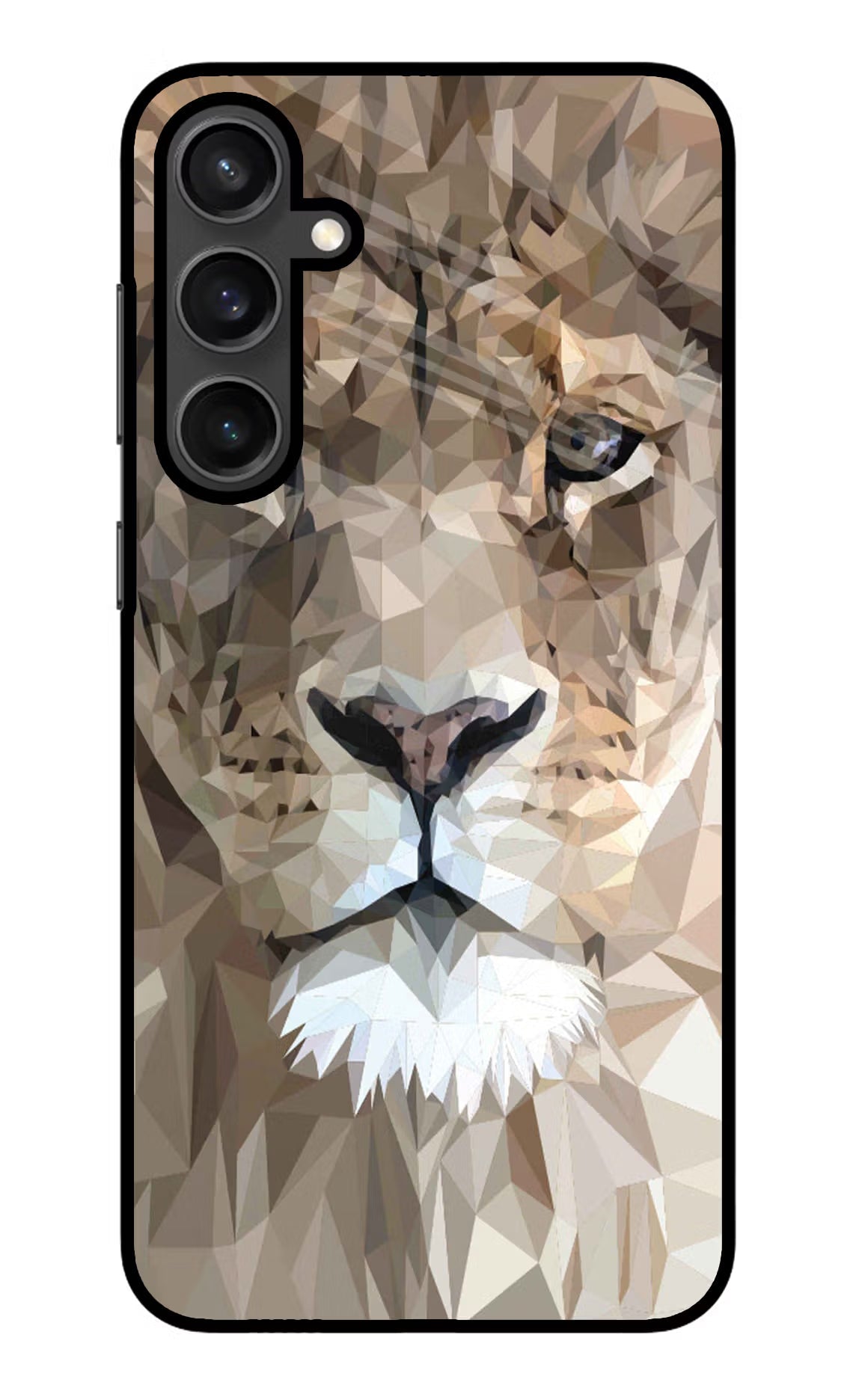 Lion Art Samsung S23 Glass Case Back Cover by Casekaro
