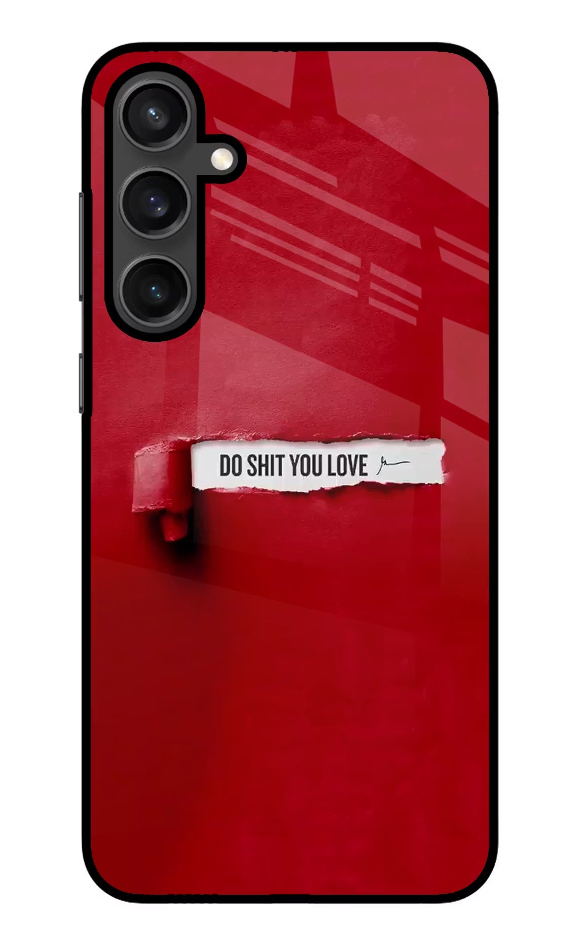Do Shit You Love Samsung S23 Glass Case Back Cover by Casekaro