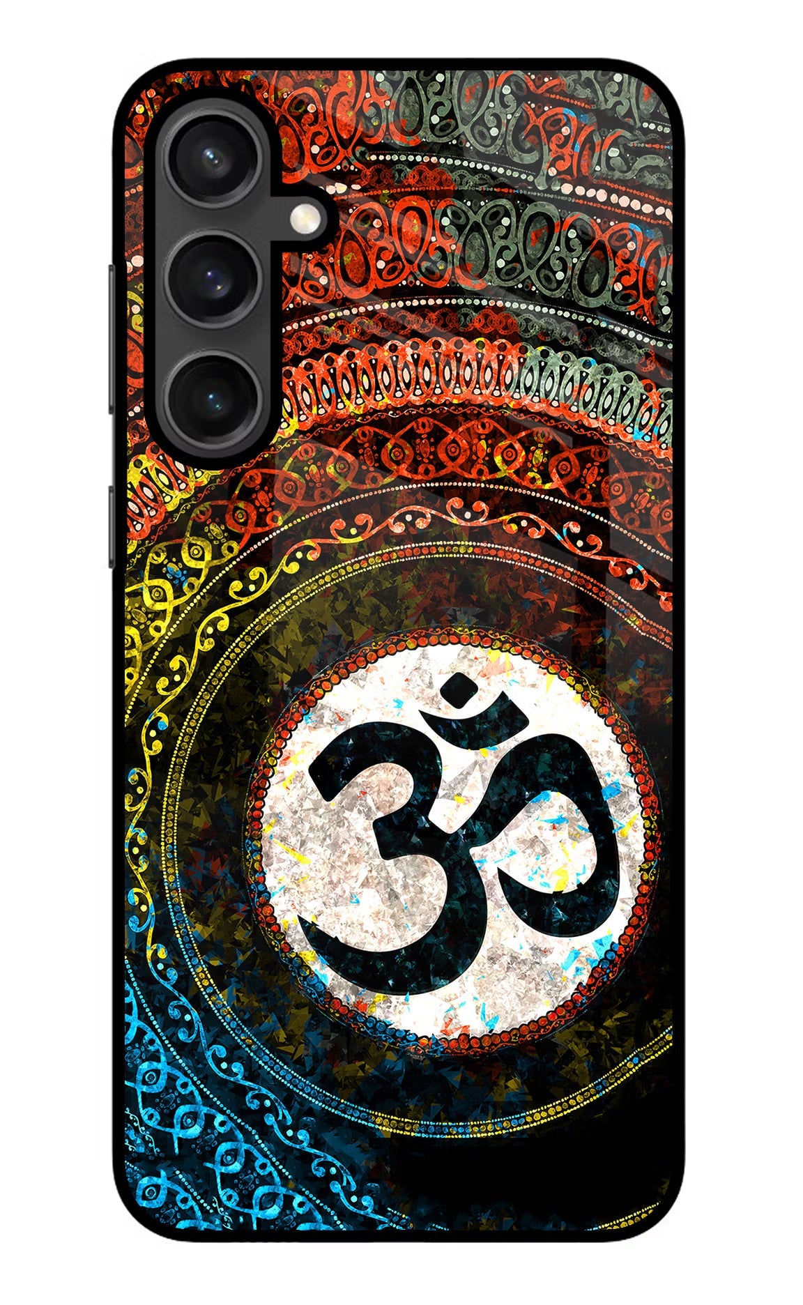 Om Cultural Samsung S23 Glass Case Back Cover by Casekaro