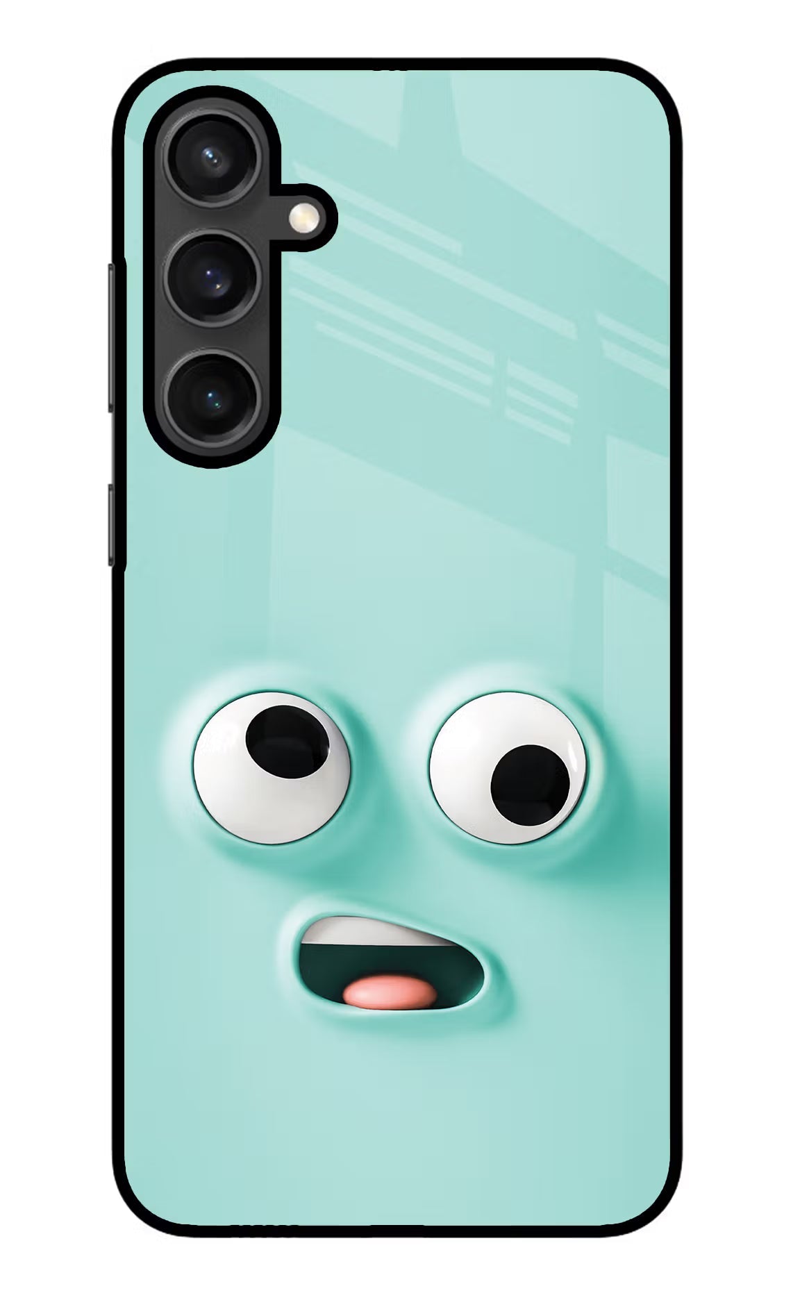 Funny Cartoon Samsung S23 Glass Case Back Cover by Casekaro
