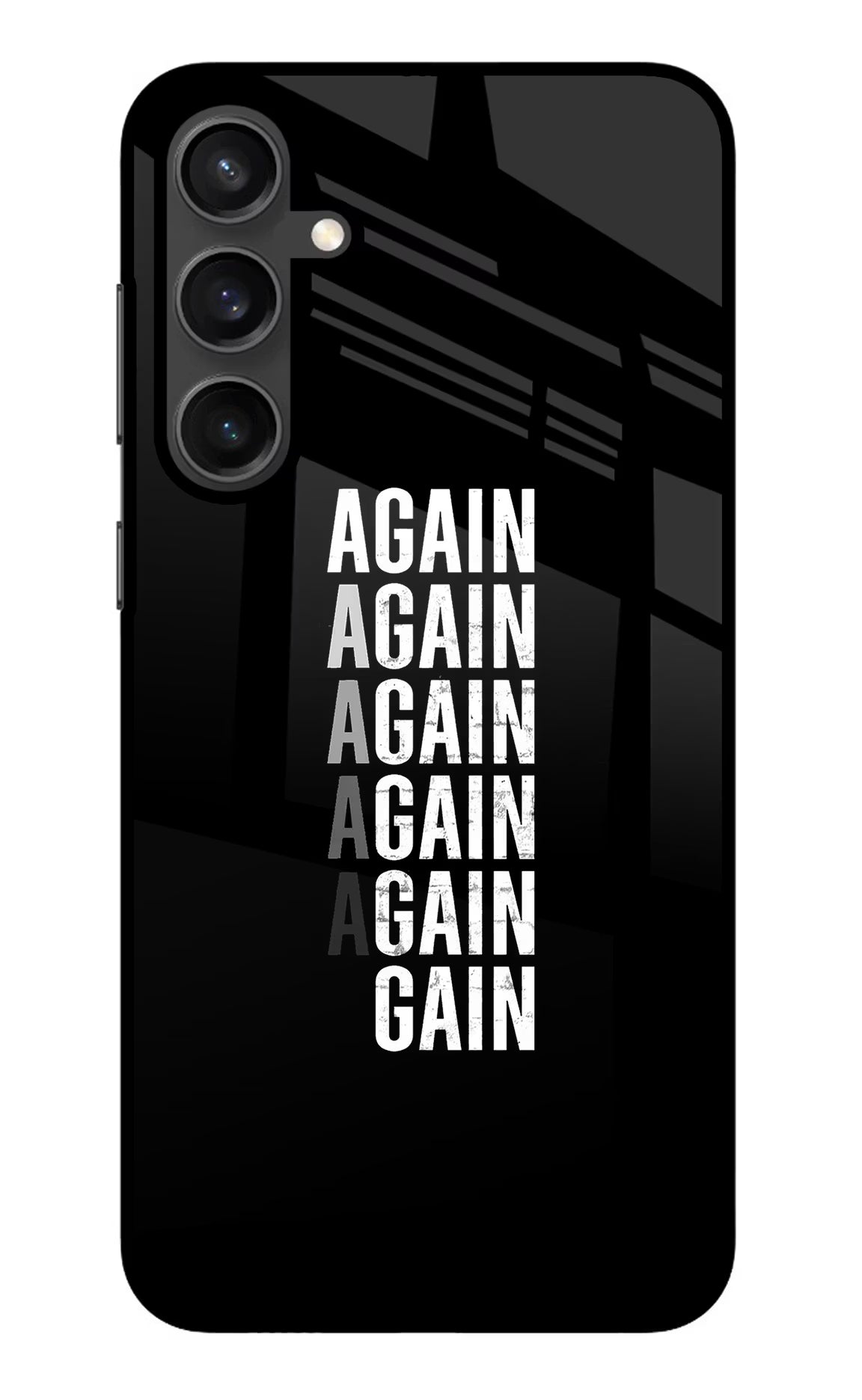 Again Again Gain Samsung S23 Glass Case Back Cover by Casekaro
