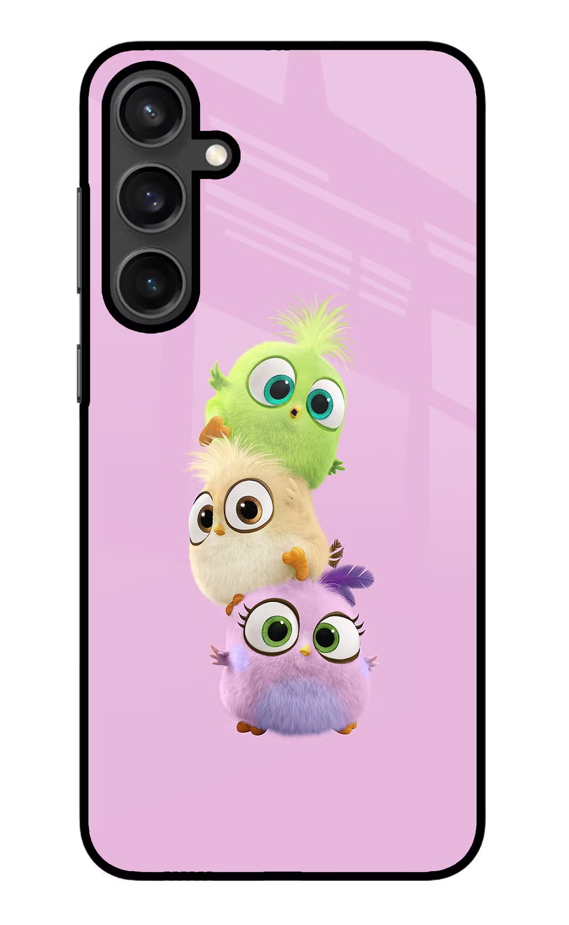 Cute Little Birds Samsung S23 Glass Case Back Cover by Casekaro