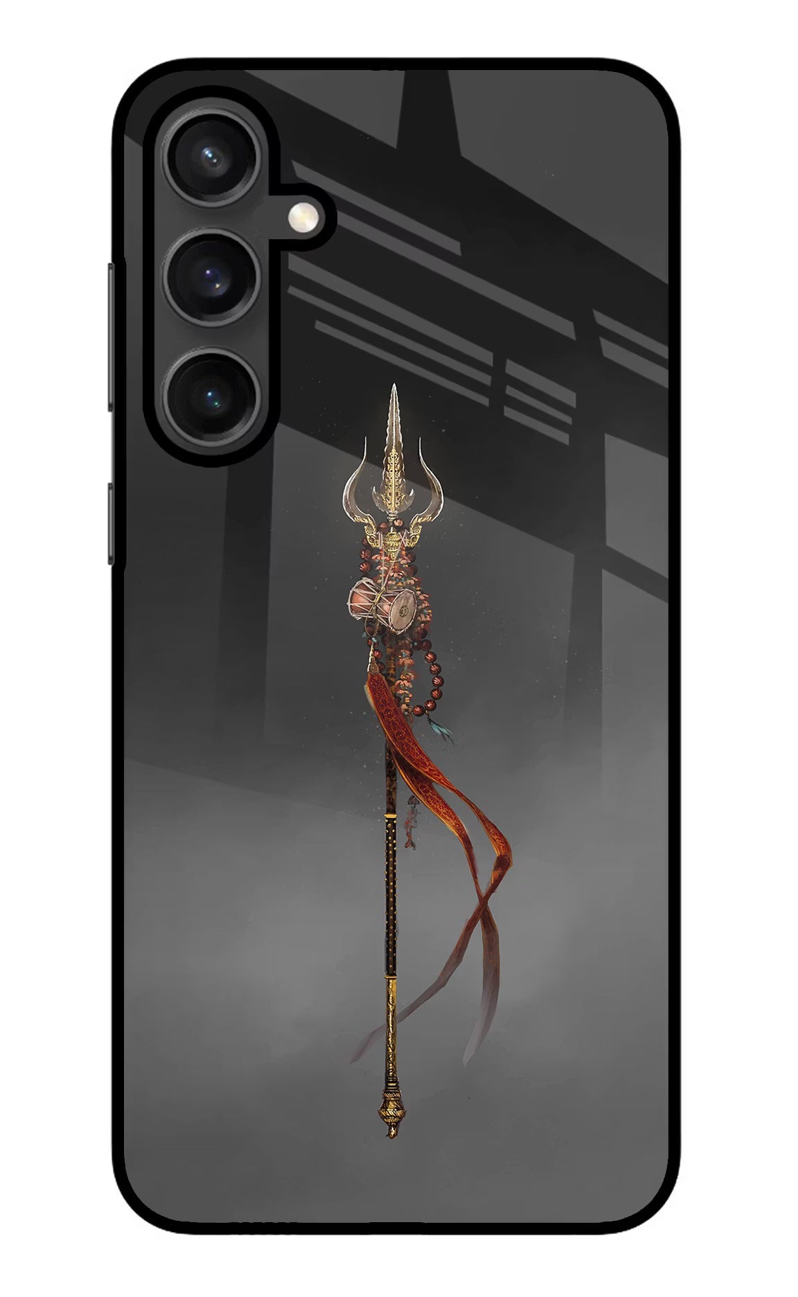 Shiv Trishul Samsung S23 Glass Case Back Cover by Casekaro