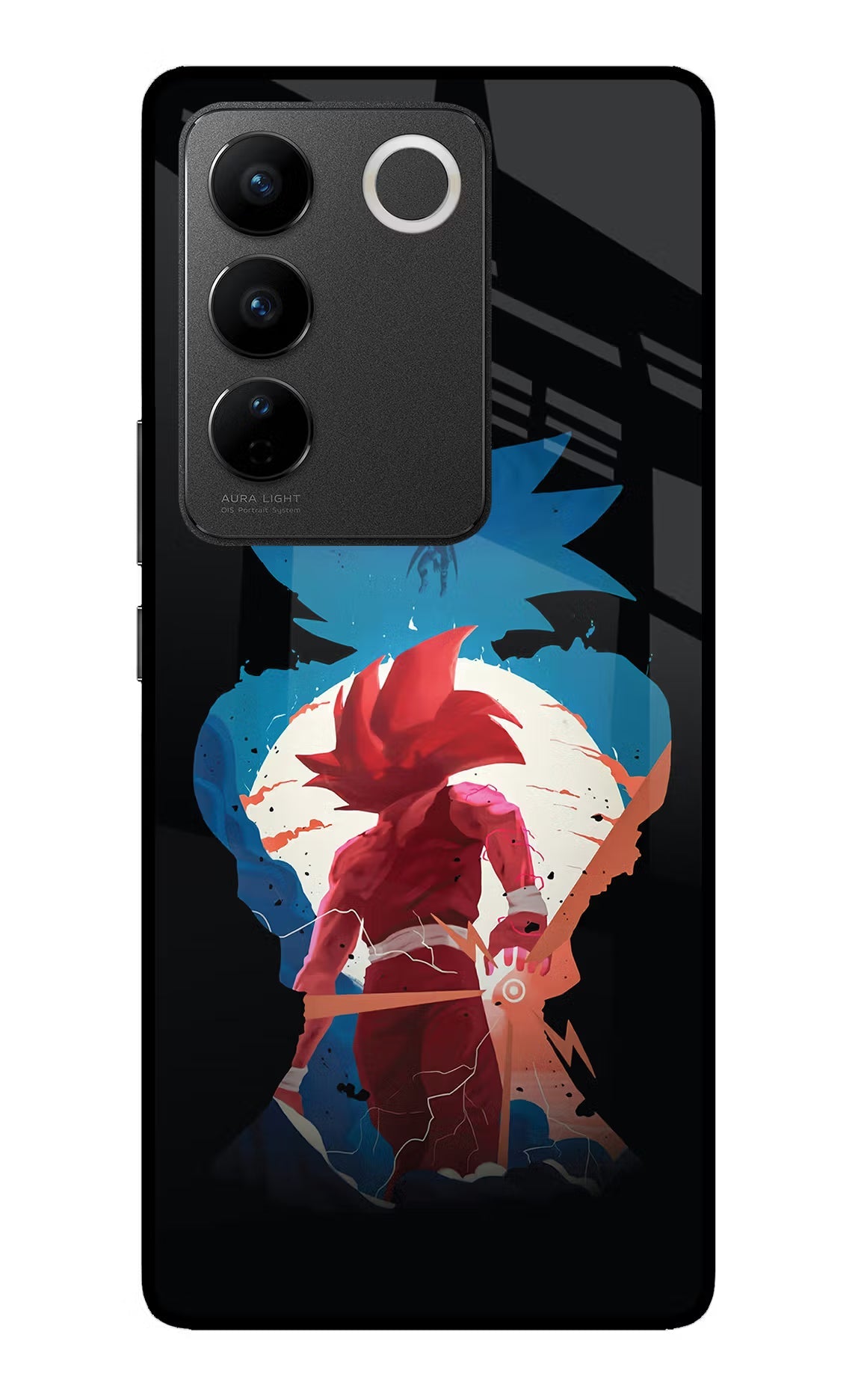 Goku Vivo V27/V27 Pro Glass Case Back Cover by Casekaro
