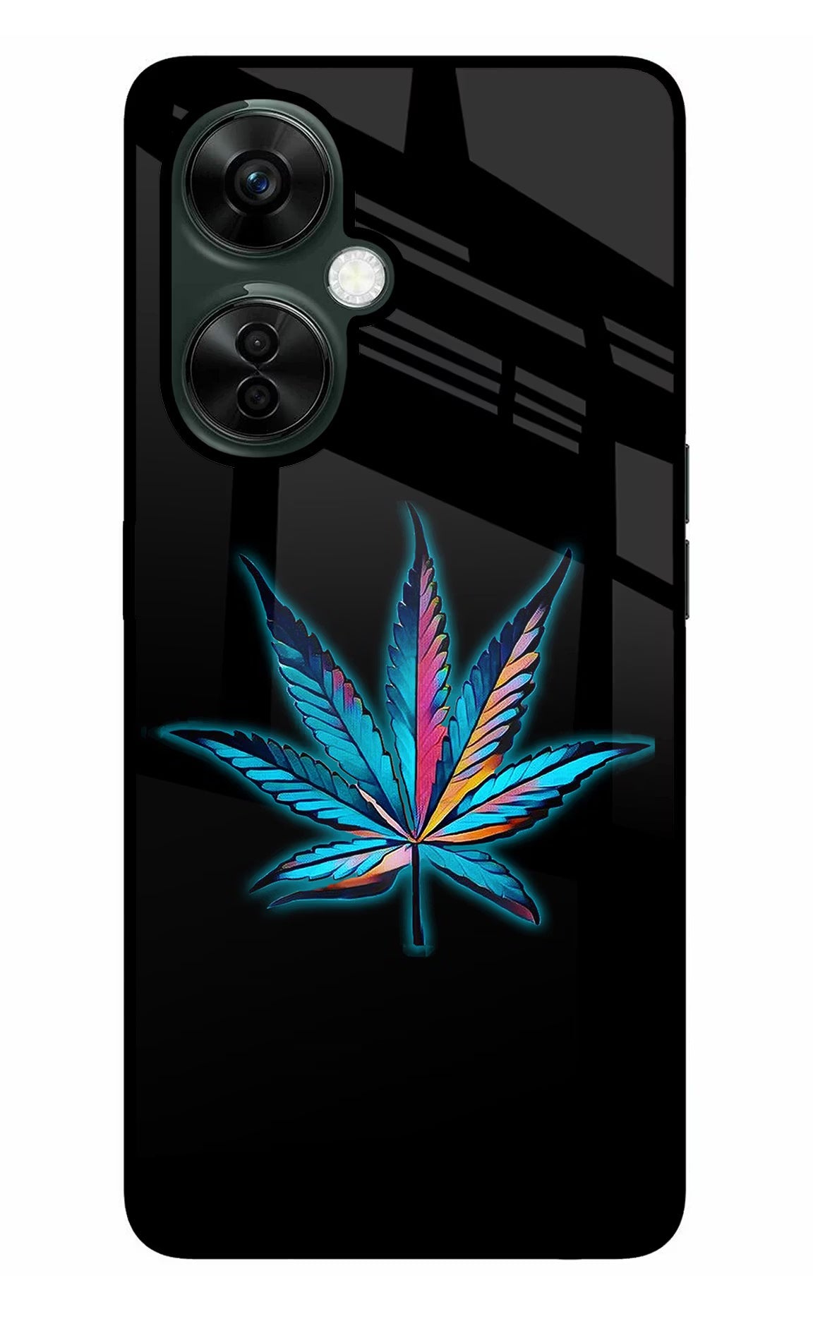 Weed OnePlus Nord CE 3 Lite 5G Glass Case Back Cover by Casekaro