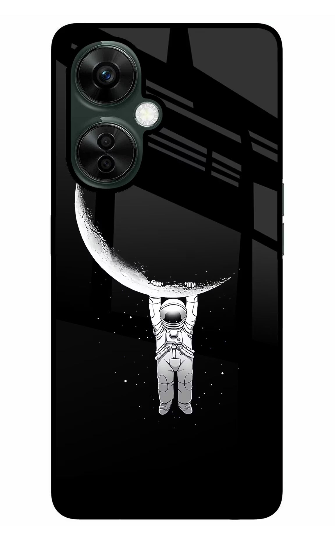 Moon Space OnePlus Nord CE 3 Lite 5G Glass Case Back Cover by Casekaro