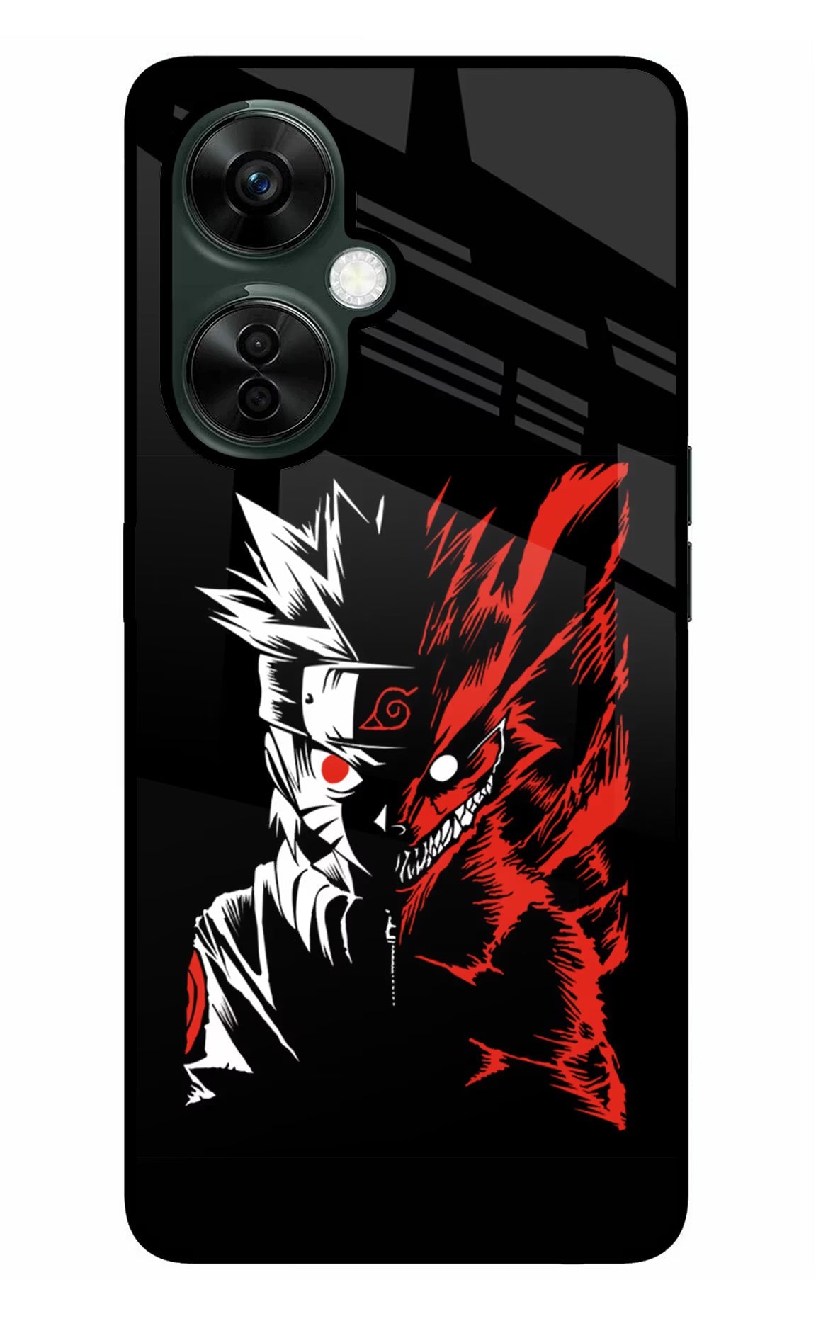 Naruto Two Face OnePlus Nord CE 3 Lite 5G Glass Case Back Cover by Casekaro