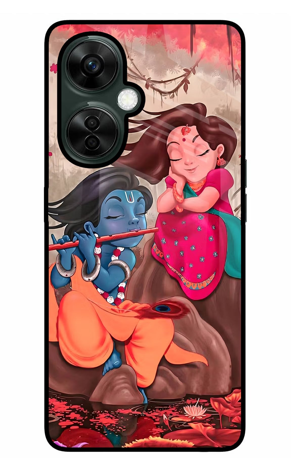 Radhe Krishna OnePlus Nord CE 3 Lite 5G Glass Case Back Cover by Casekaro
