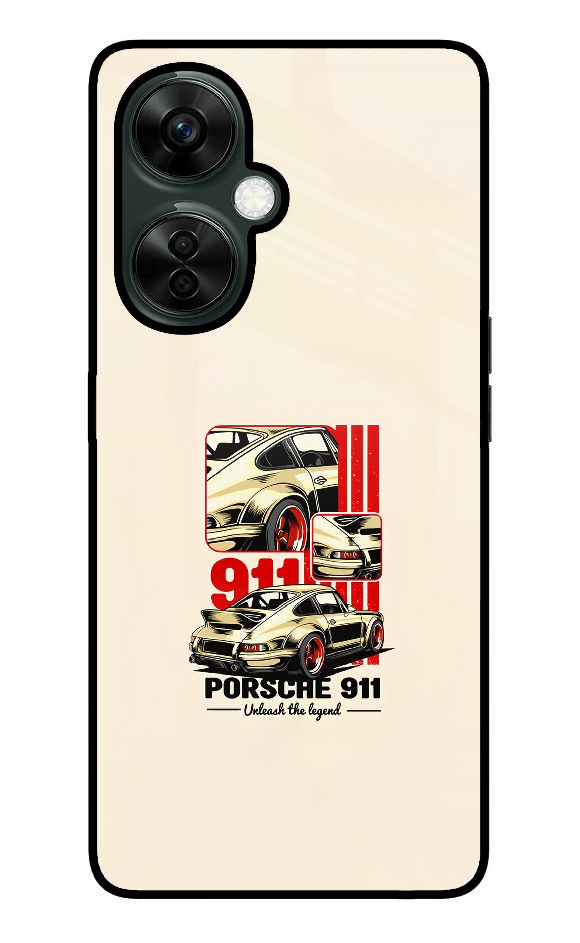 Classic Porsche 911 OnePlus Nord CE 3 Lite 5G Glass Case Back Cover by Casekaro