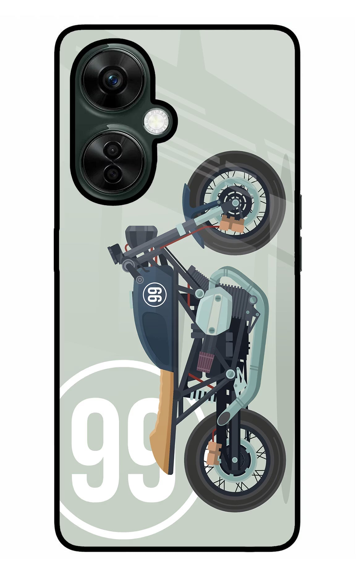 Classic Cafe Racer 99 OnePlus Nord CE 3 Lite 5G Glass Case Back Cover by Casekaro