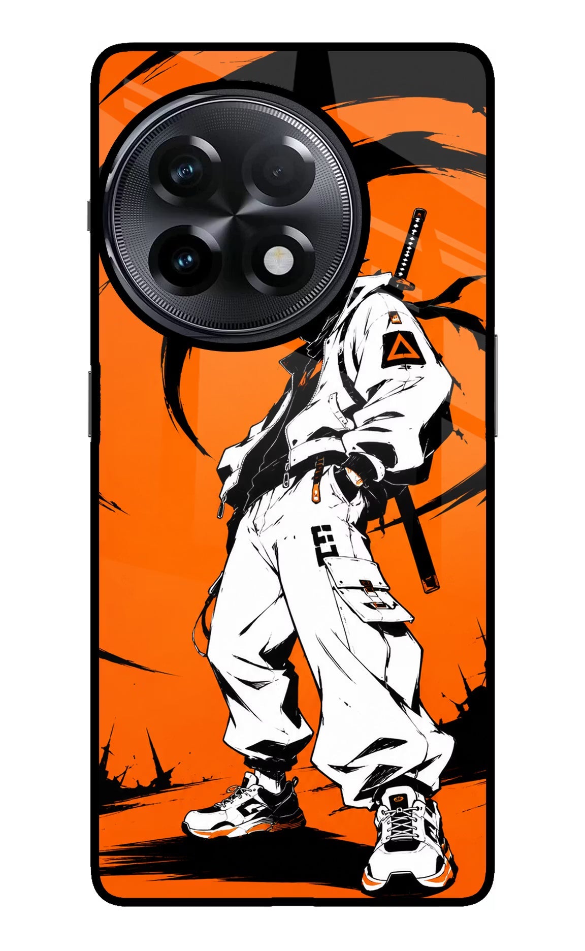 Street Samurai  OnePlus 11R Glass Case Back Cover by Casekaro