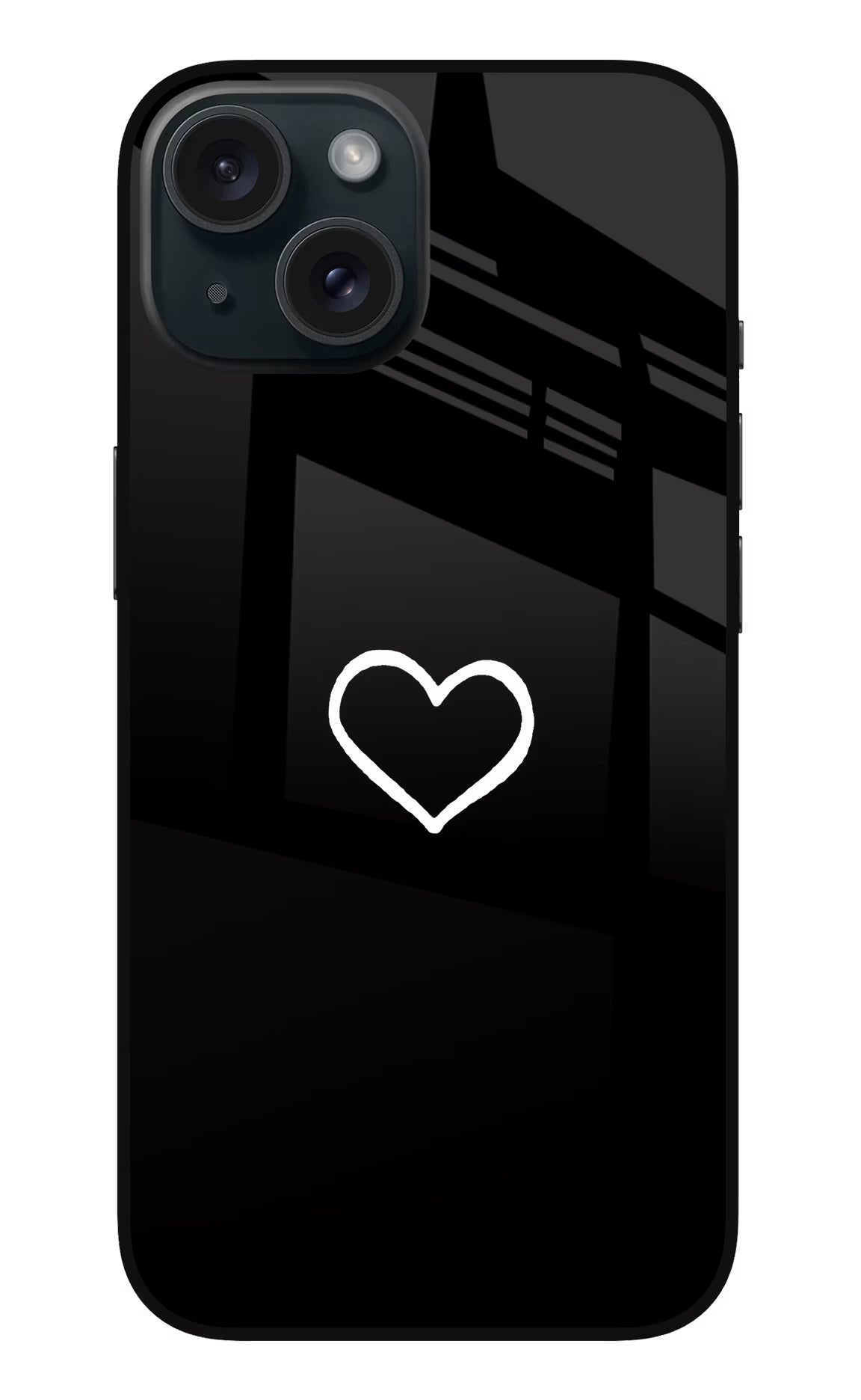 Heart iPhone 15 Glass Case Back Cover by Casekaro