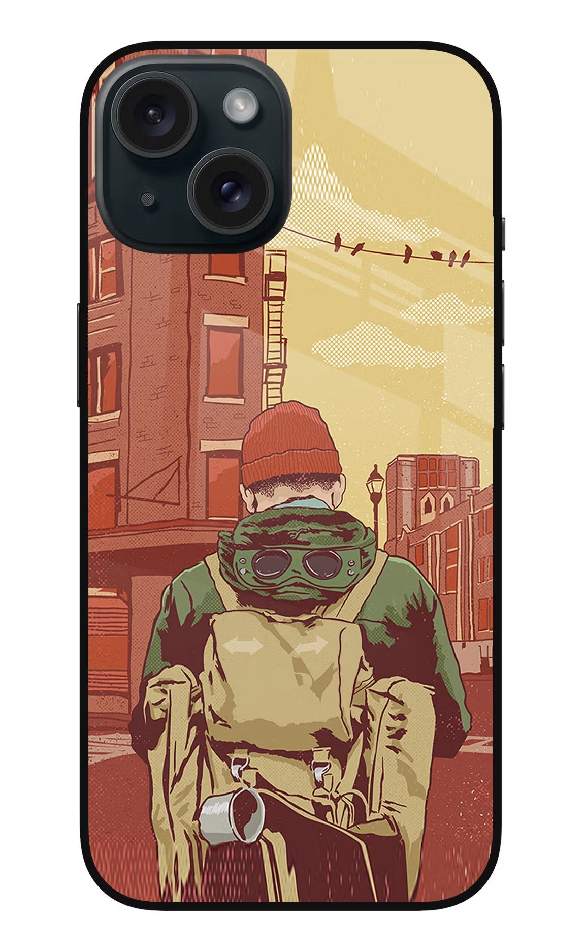 Adventurous iPhone 15 Glass Case Back Cover by Casekaro