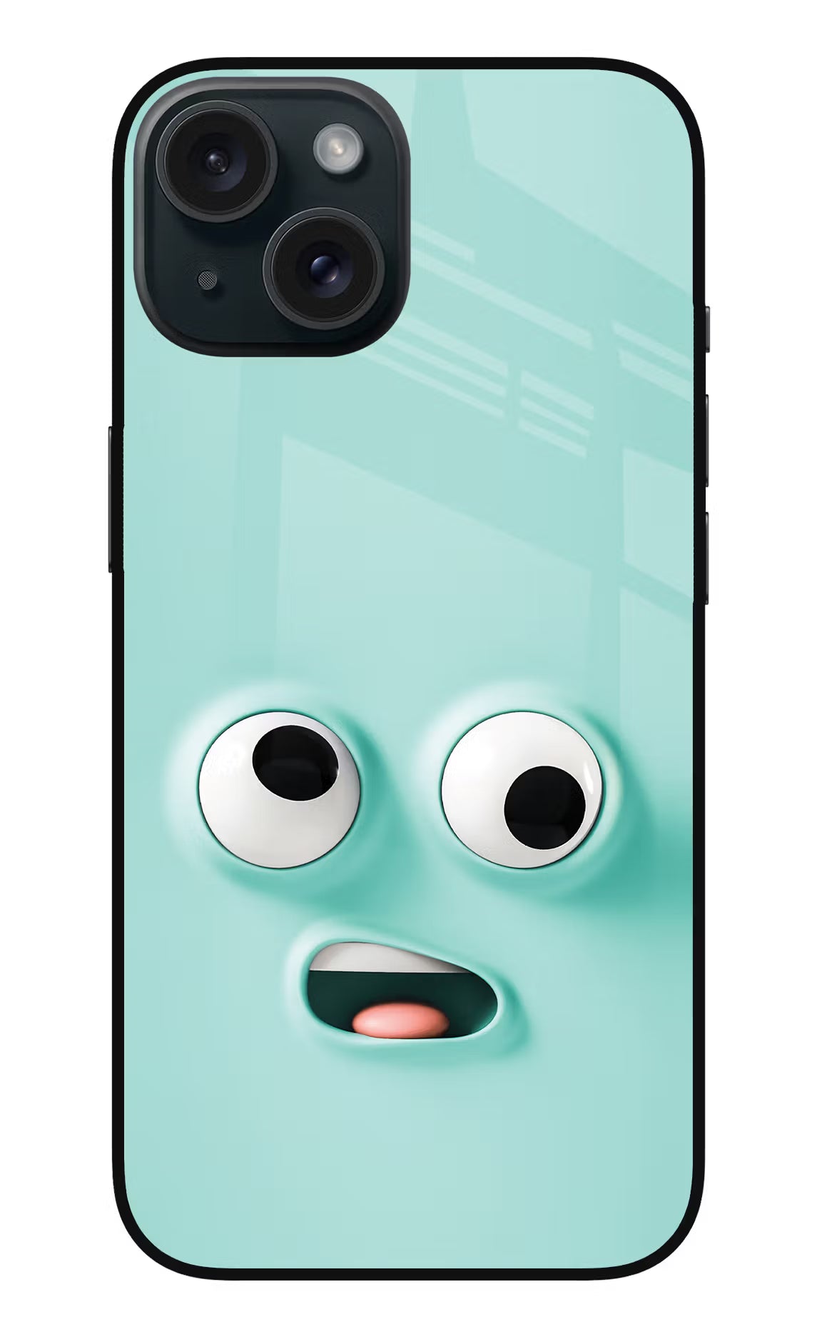 Funny Cartoon iPhone 15 Glass Case Back Cover by Casekaro