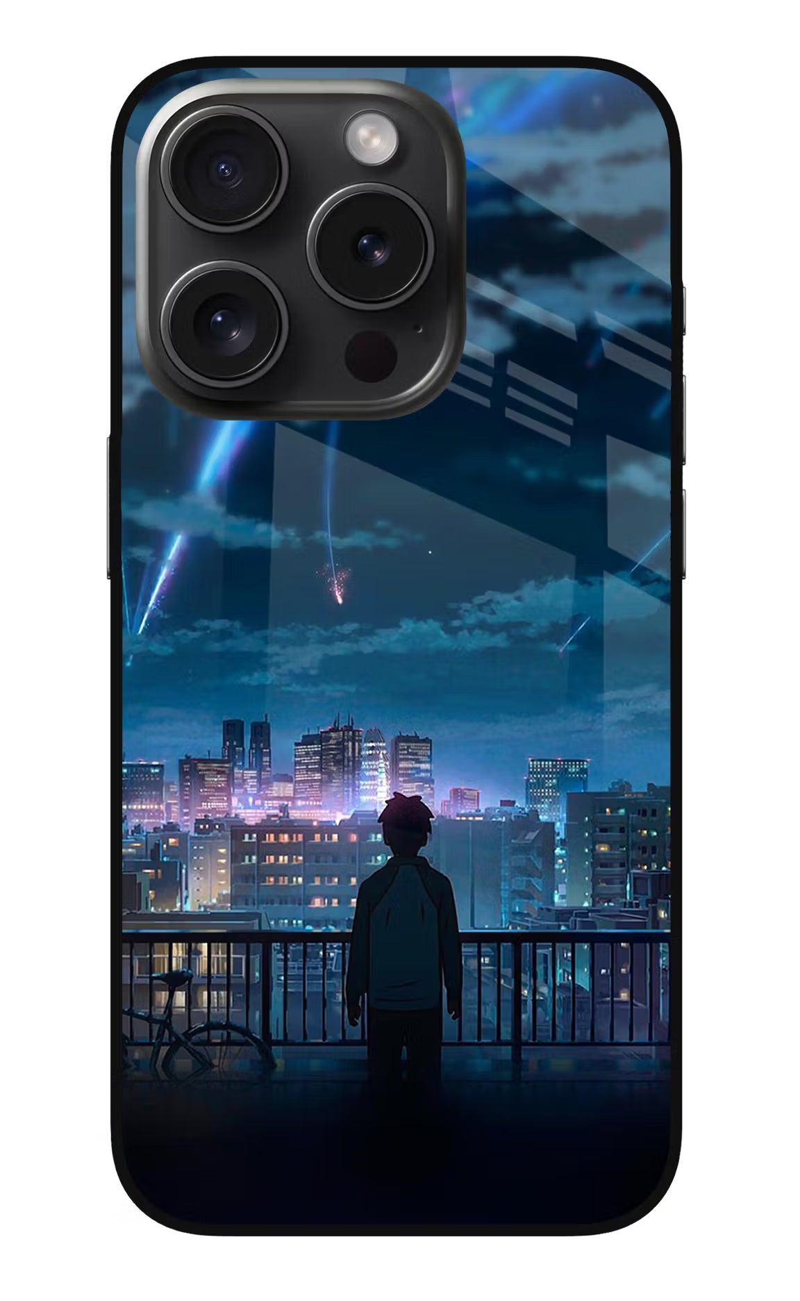 Anime iPhone 15 Pro Glass Case Back Cover by Casekaro