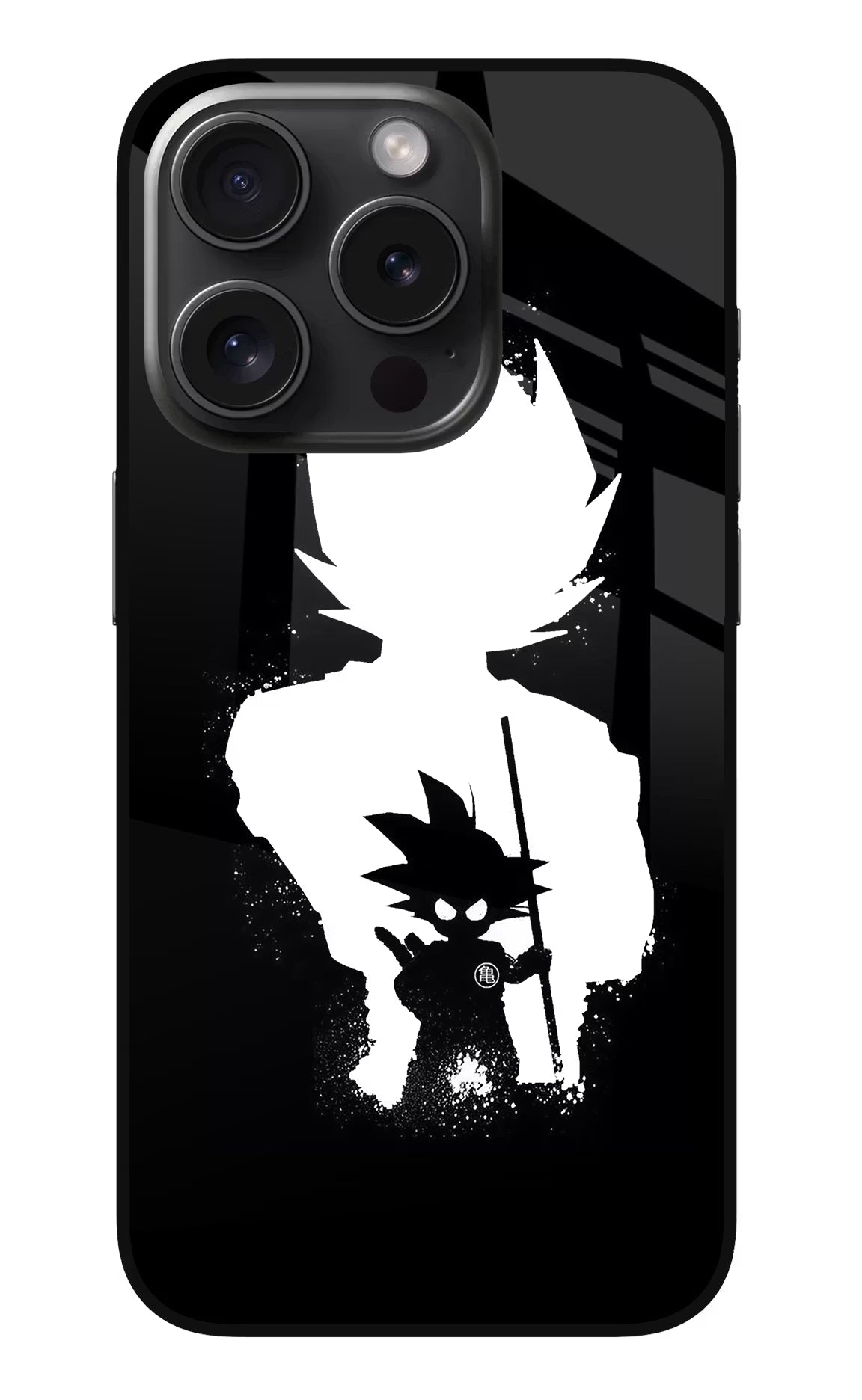 Goku Shadow iPhone 15 Pro Max Glass Case Back Cover by Casekaro