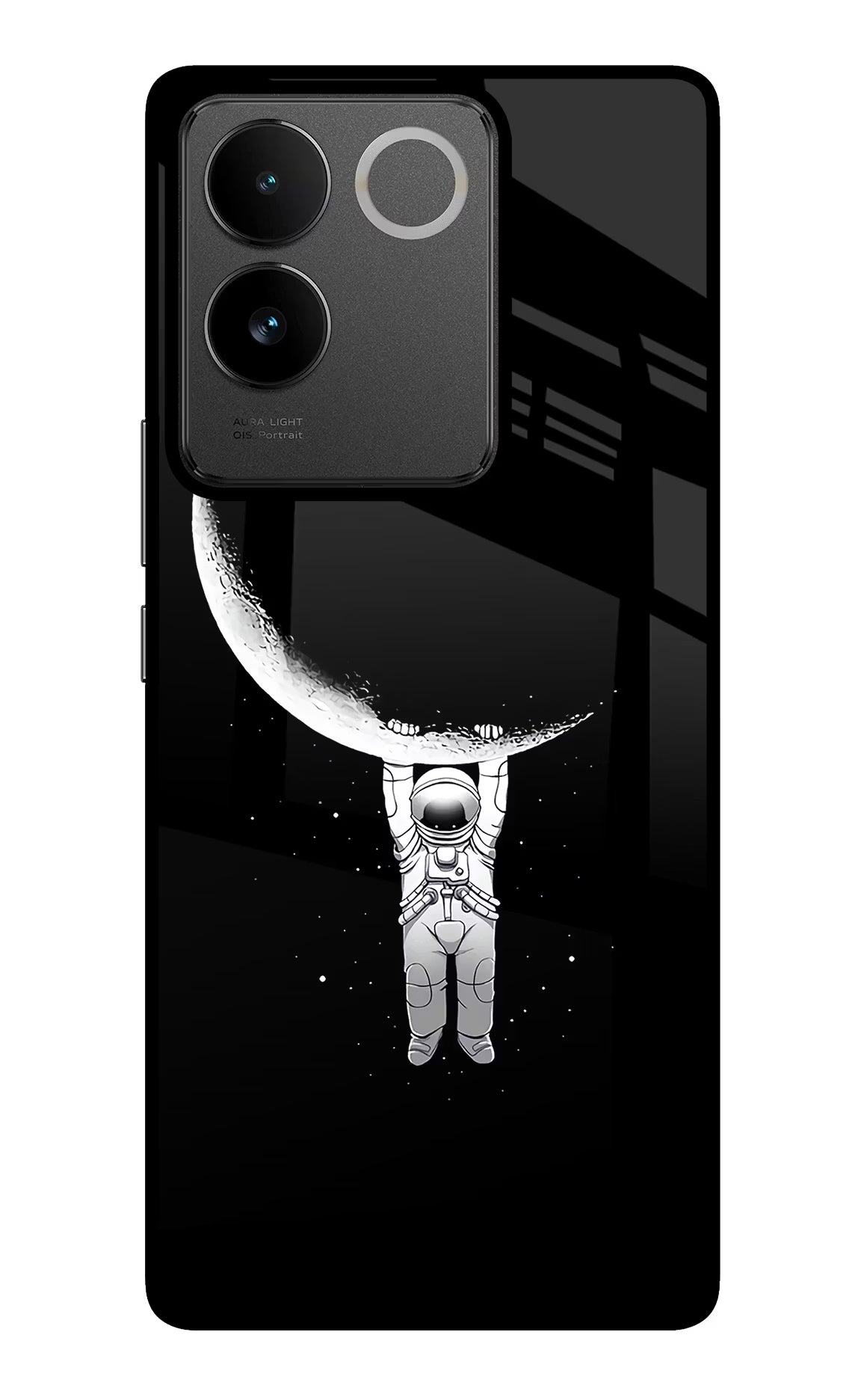 Moon Space IQOO Z7 Pro 5G Glass Case Back Cover by Casekaro