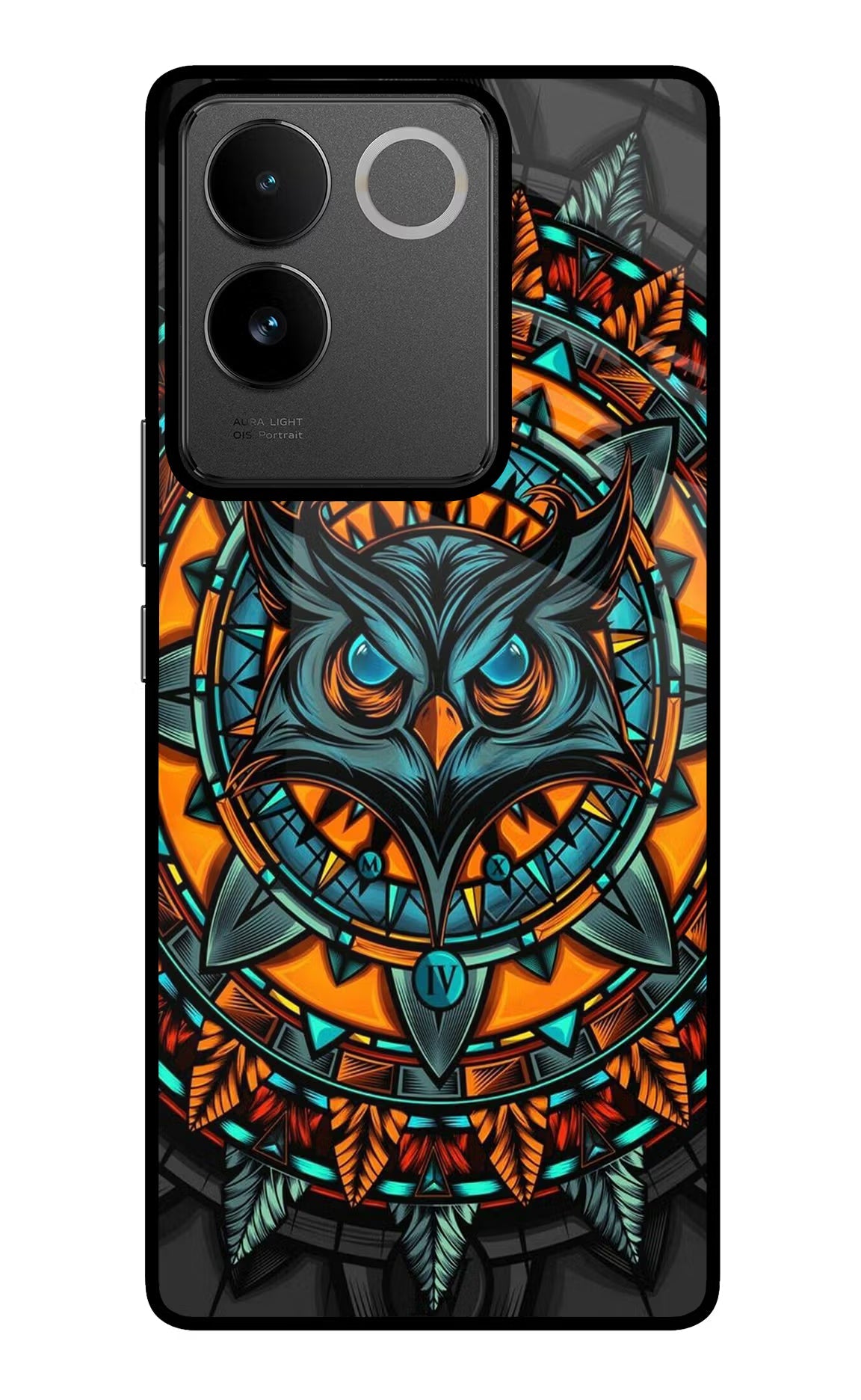 Angry Owl Art IQOO Z7 Pro 5G Glass Case Back Cover by Casekaro
