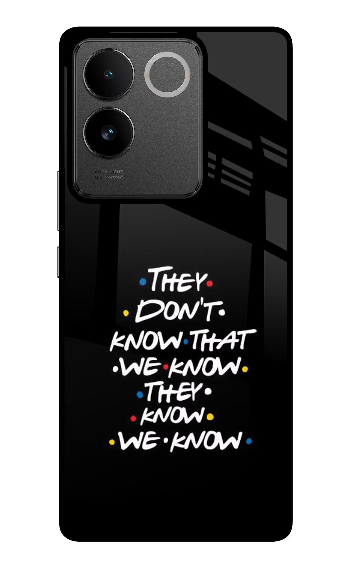 FRIENDS Dialogue IQOO Z7 Pro 5G Glass Case Back Cover by Casekaro