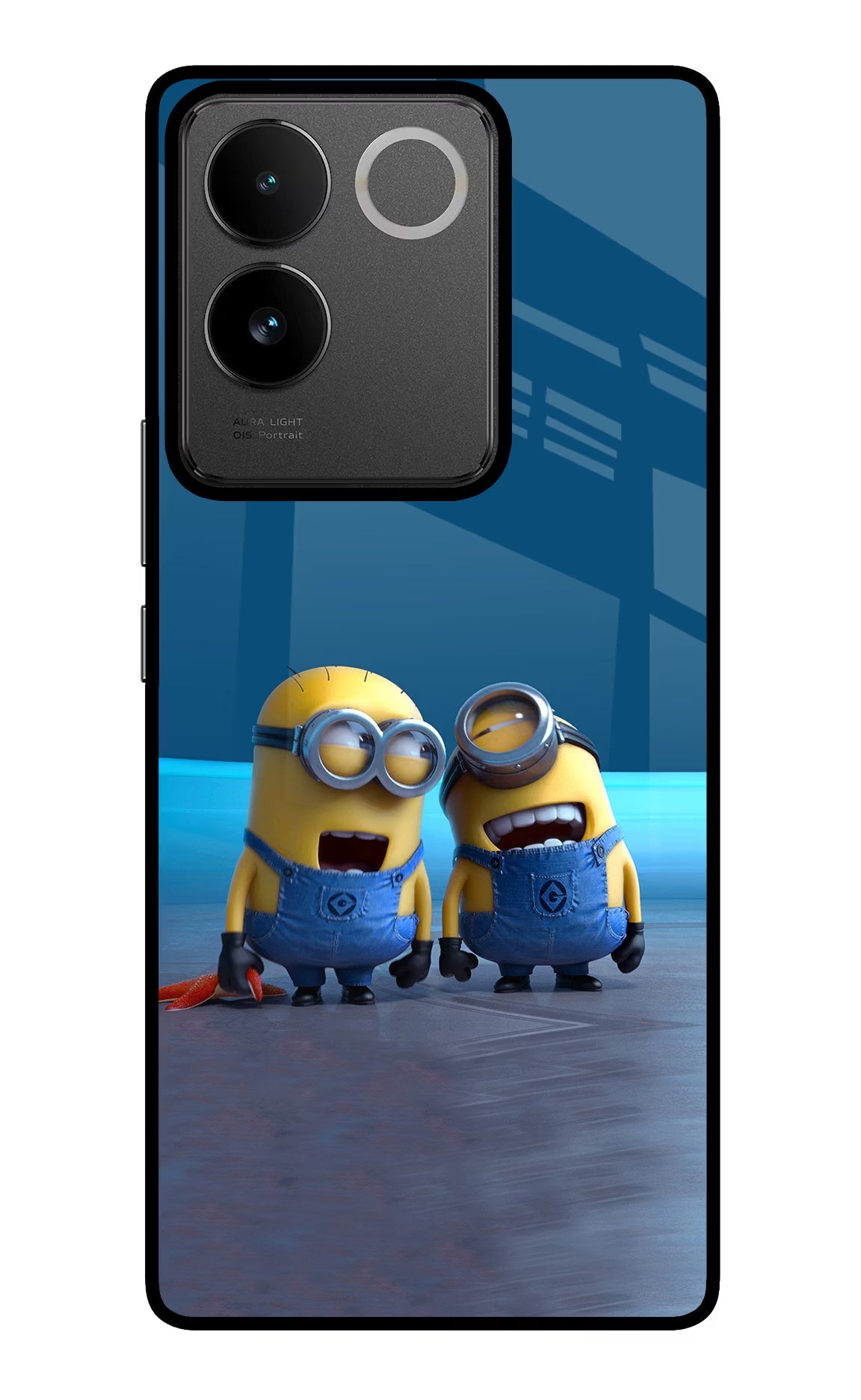 Minion Laughing IQOO Z7 Pro 5G Glass Case Back Cover by Casekaro