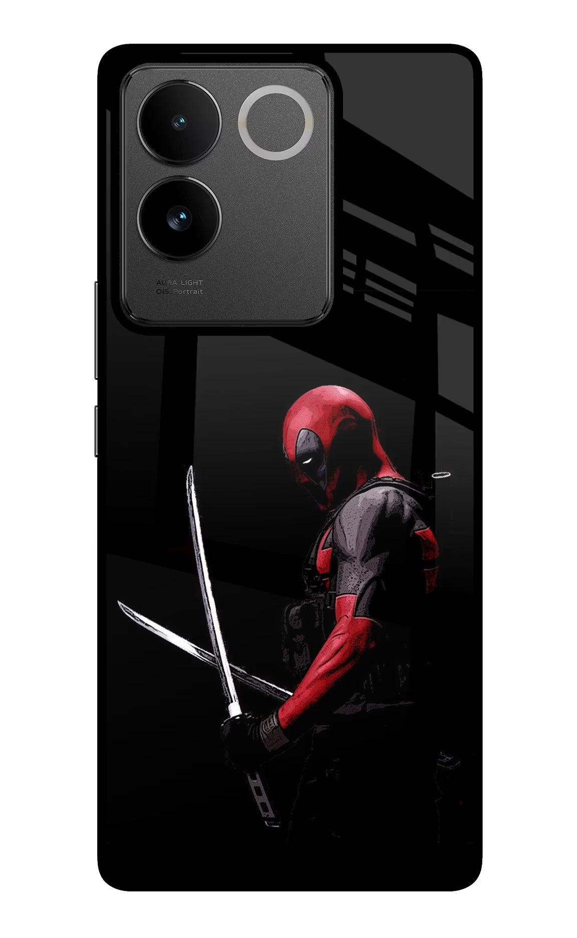 Deadpool IQOO Z7 Pro 5G Glass Case Back Cover by Casekaro