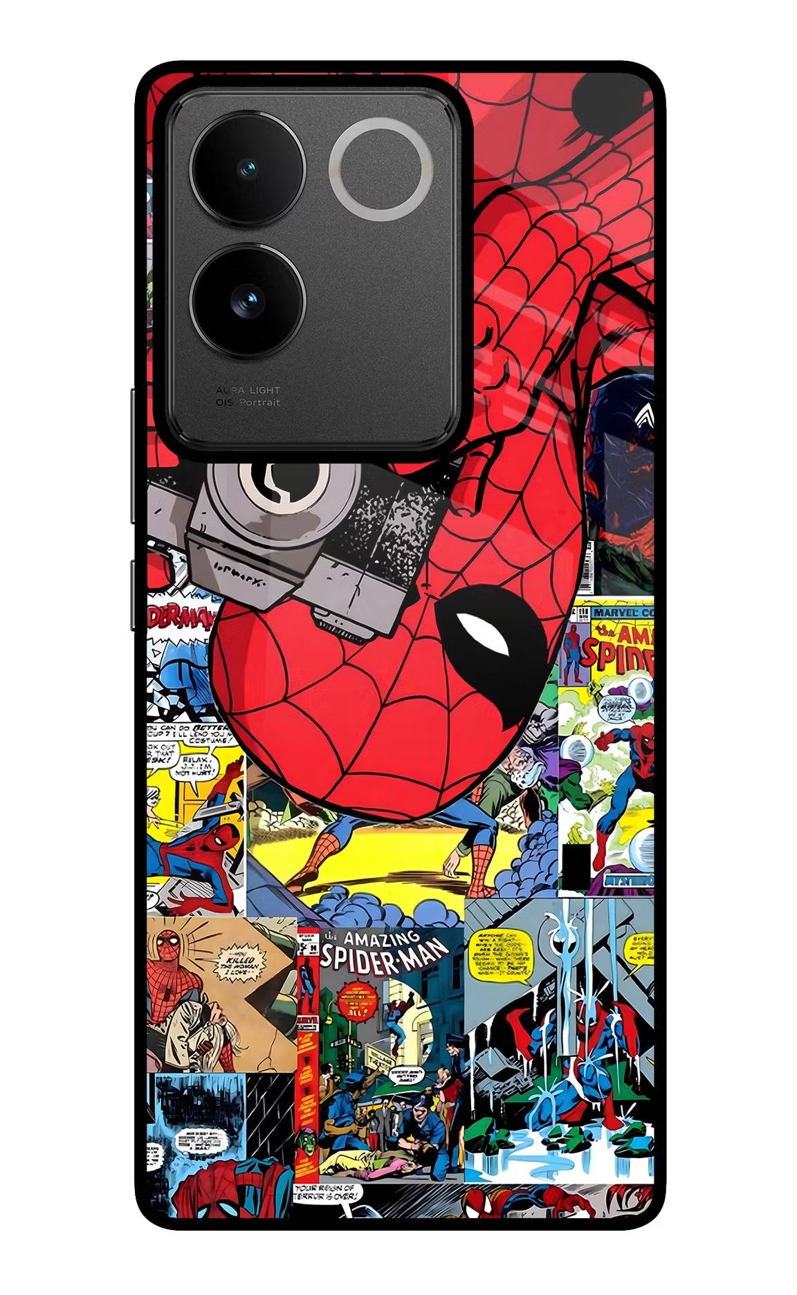 Spider Man IQOO Z7 Pro 5G Glass Case Back Cover by Casekaro
