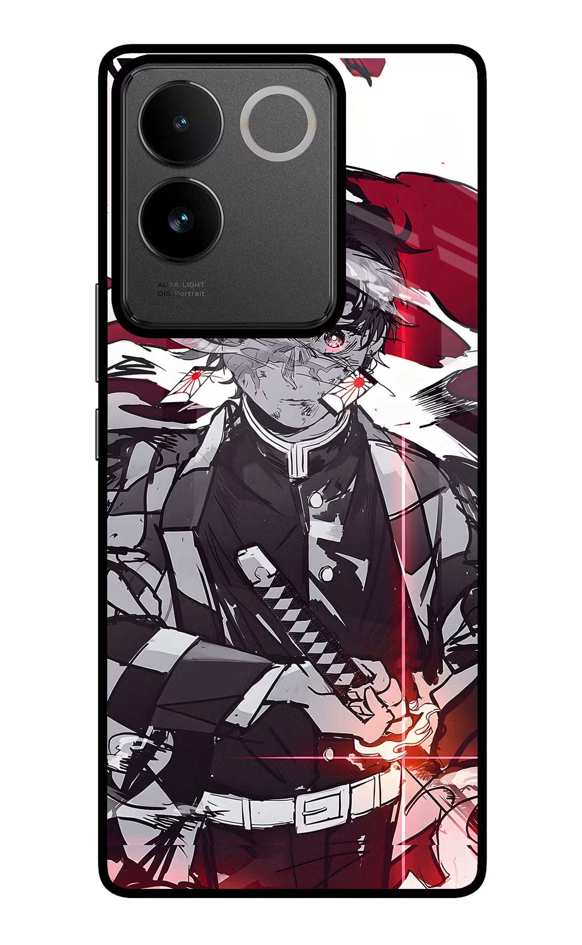 Demon Slayer IQOO Z7 Pro 5G Glass Case Back Cover by Casekaro