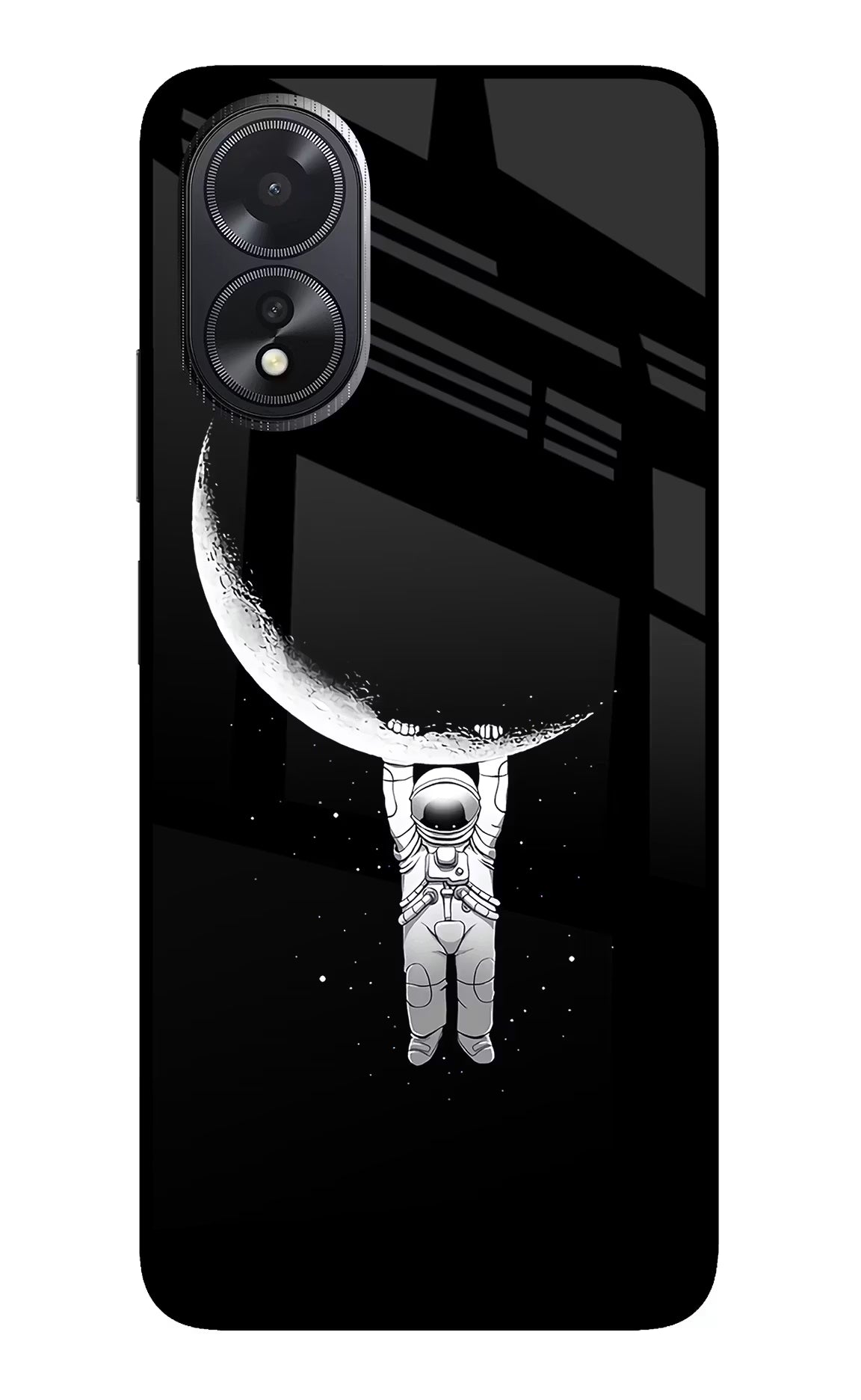 Moon Space Oppo A18/Oppo A38 Glass Case Back Cover by Casekaro