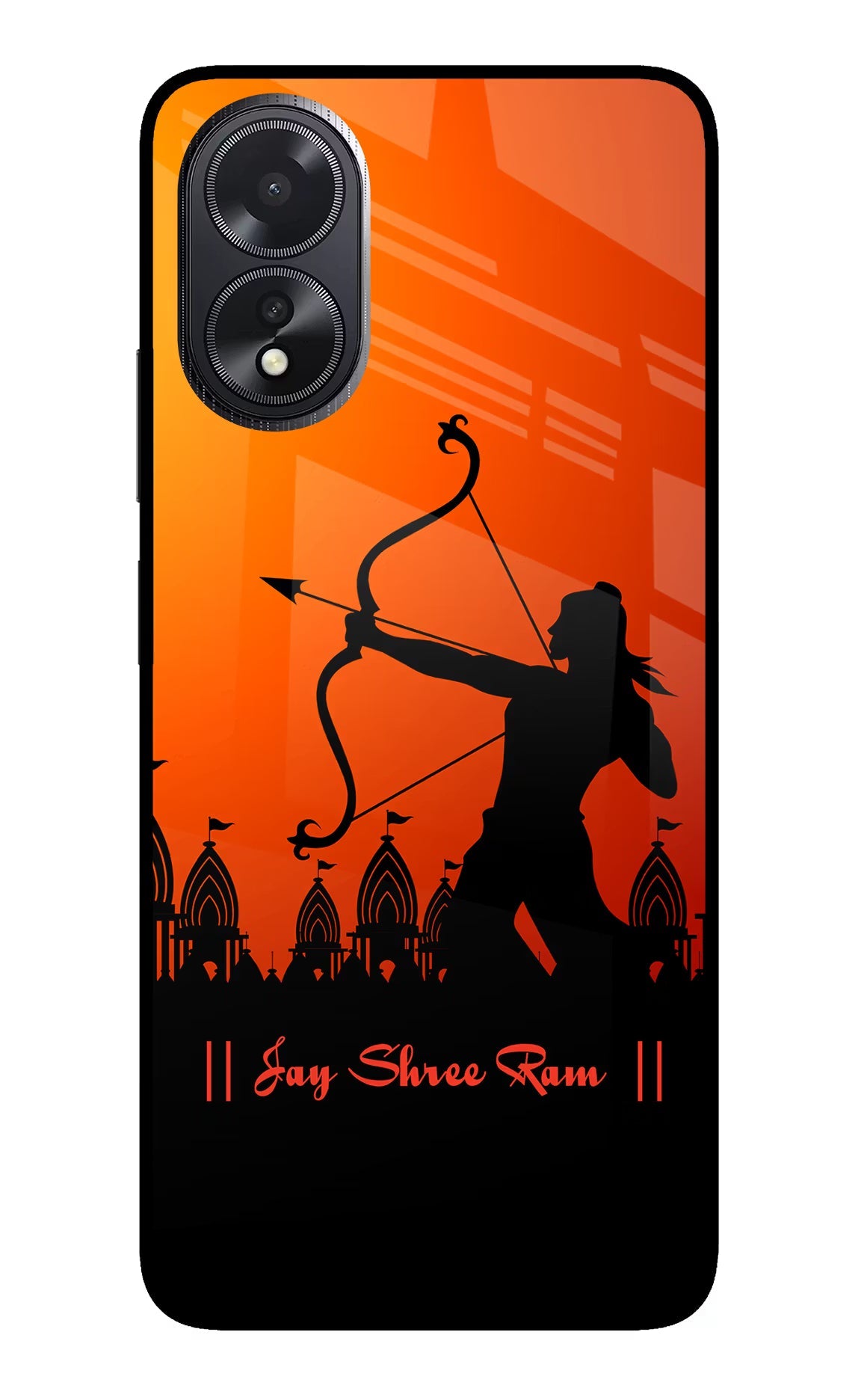 Lord Ram - 4 Oppo A18/Oppo A38 Glass Case Back Cover by Casekaro