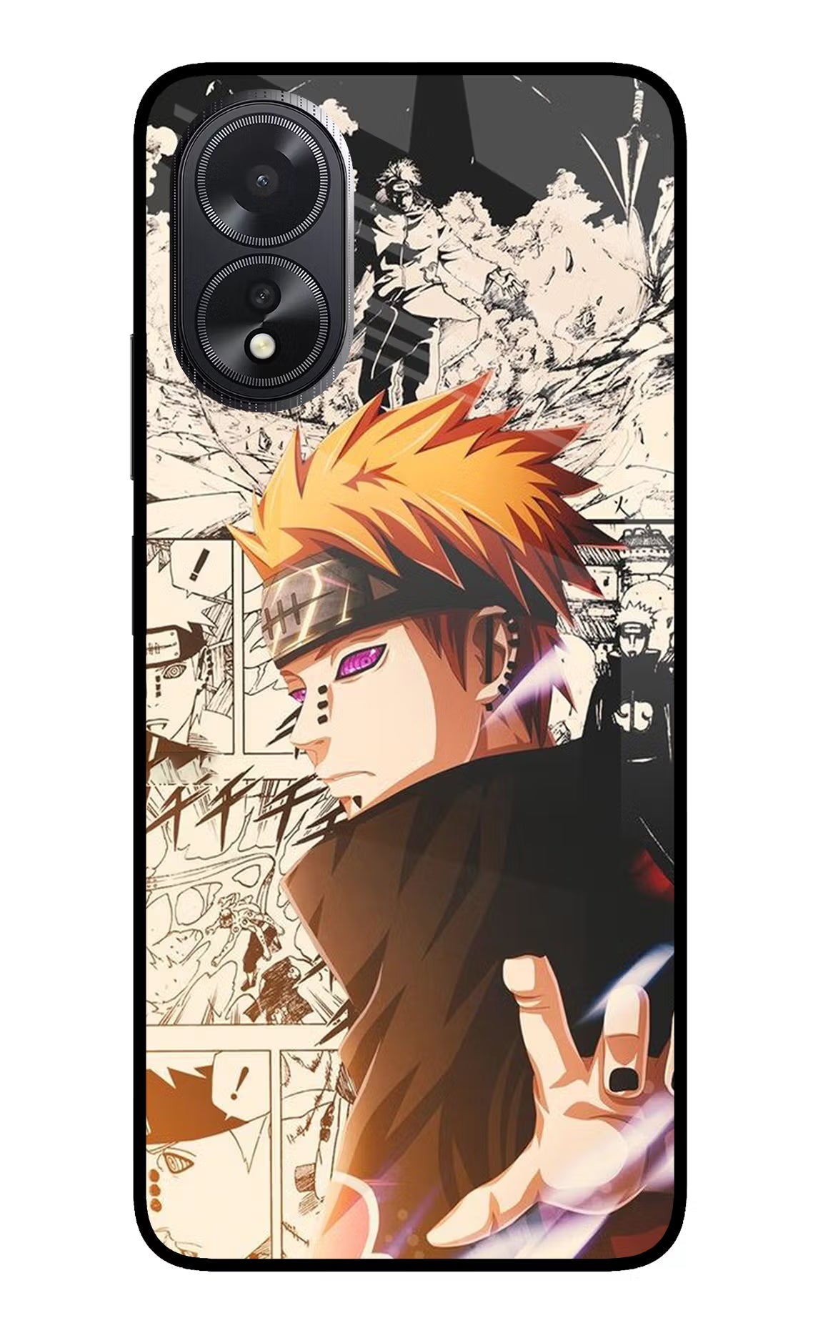 Pain Anime Oppo A18/Oppo A38 Glass Case Back Cover by Casekaro