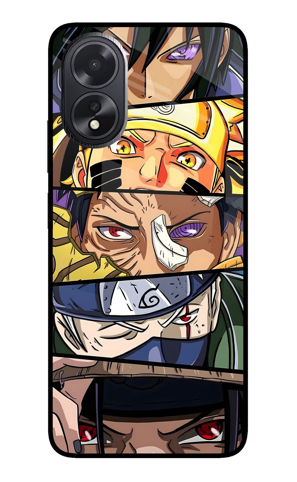 Naruto Character Oppo A18/Oppo A38 Glass Case Back Cover by Casekaro