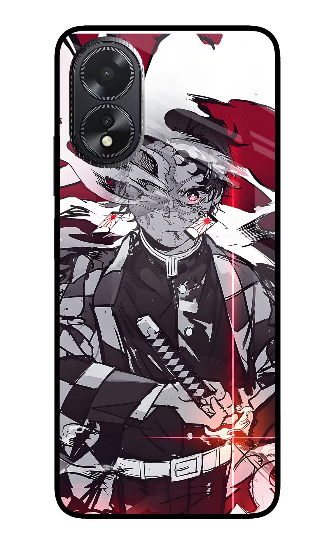 Demon Slayer Oppo A18/Oppo A38 Glass Case Back Cover by Casekaro