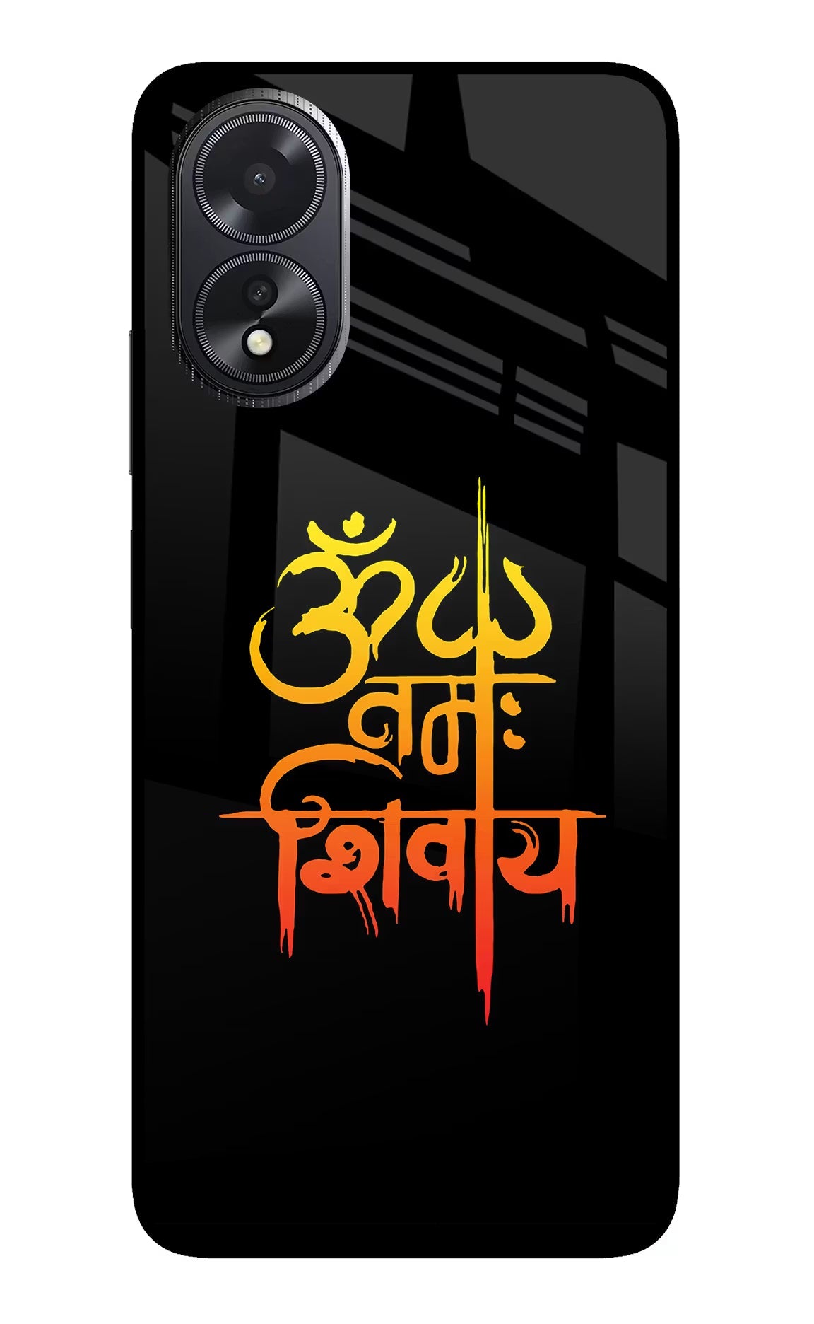 Om Namah Shivay Oppo A18/Oppo A38 Glass Case Back Cover by Casekaro