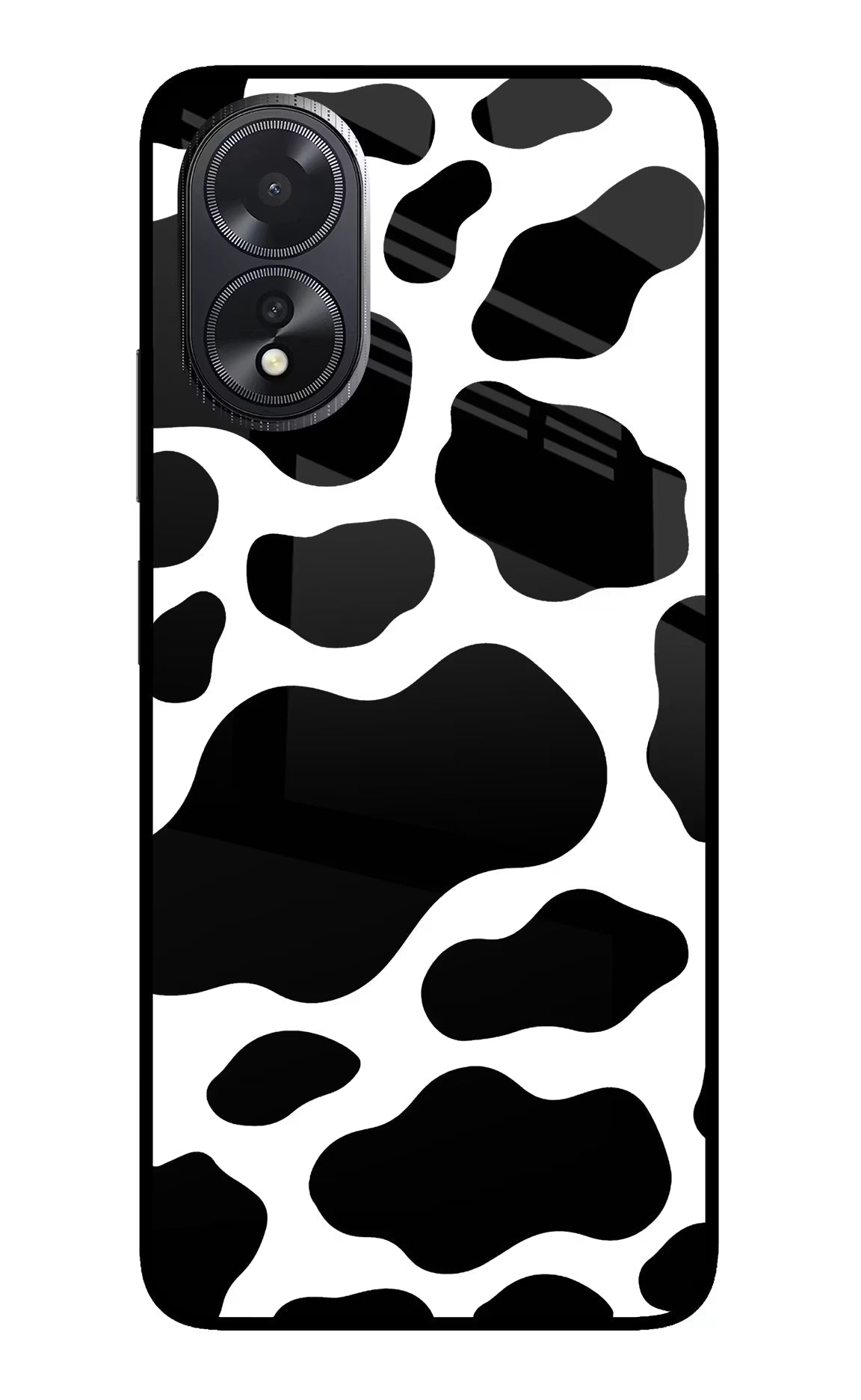 Cow Spots Oppo A18/Oppo A38 Glass Case Back Cover by Casekaro