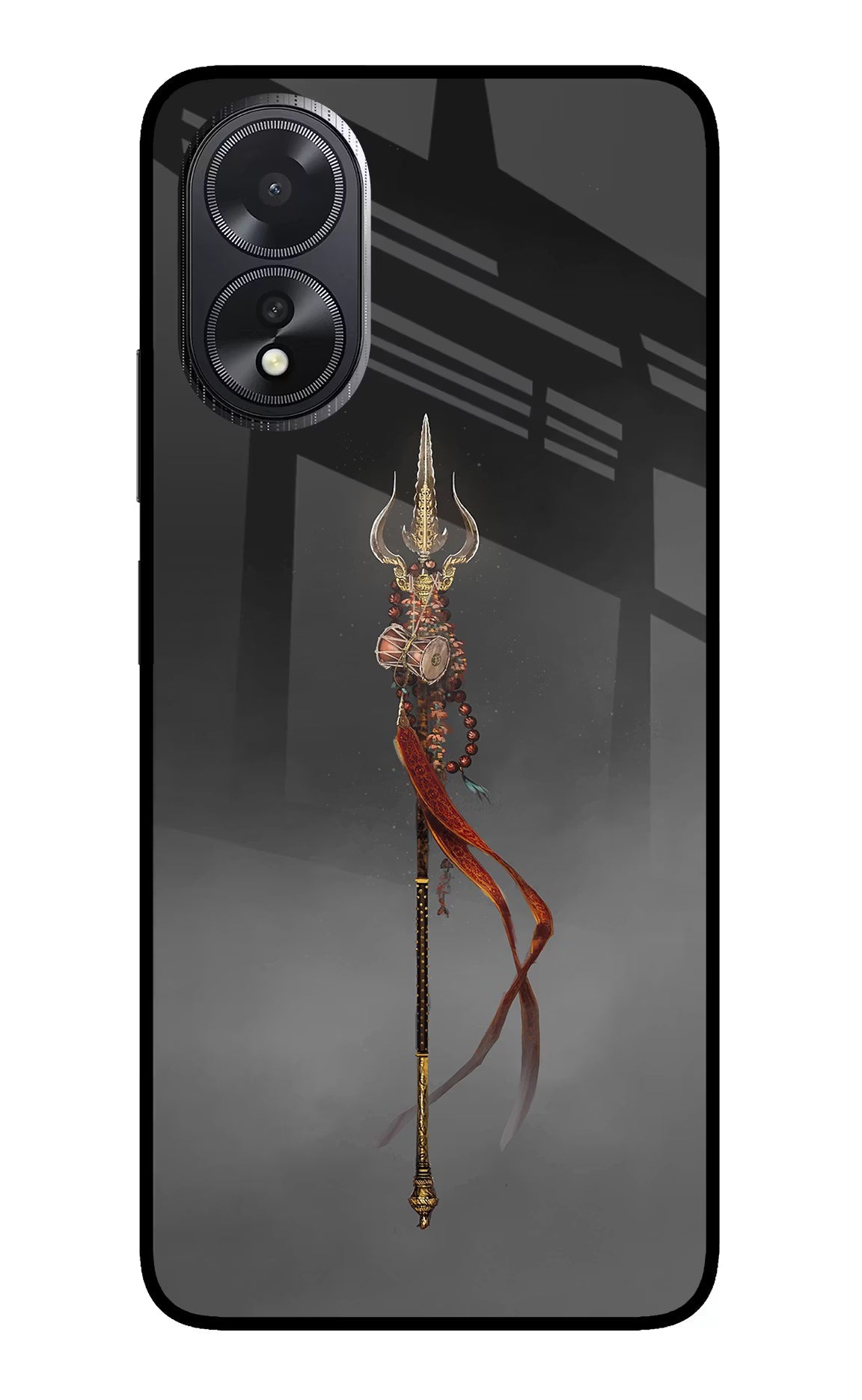 Shiv Trishul Oppo A18/Oppo A38 Glass Case Back Cover by Casekaro