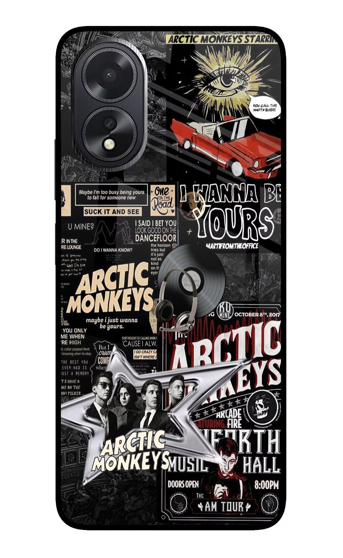 Arctic Monkeys Oppo A18/Oppo A38 Glass Case Back Cover by Casekaro