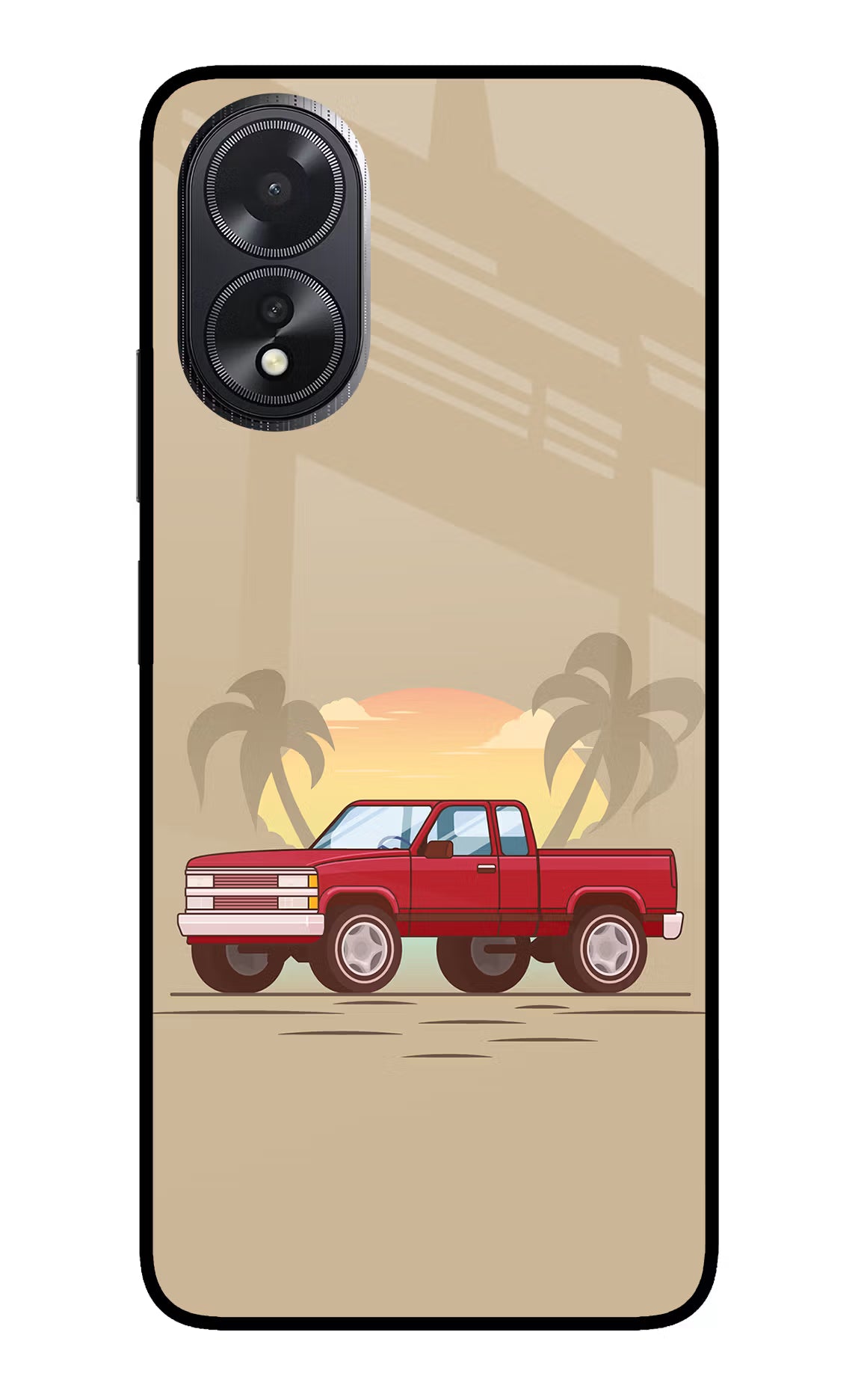 Desert Classic Drive Oppo A18/Oppo A38 Glass Case Back Cover by Casekaro