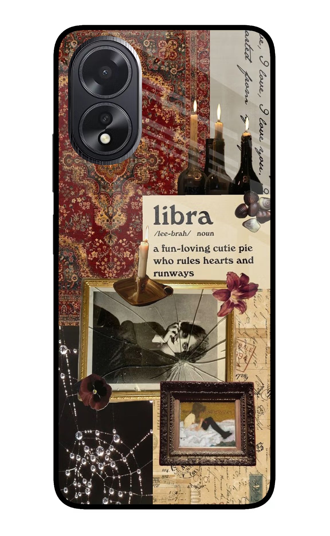 Libra Zodiac Oppo A18/Oppo A38 Glass Case Back Cover by Casekaro